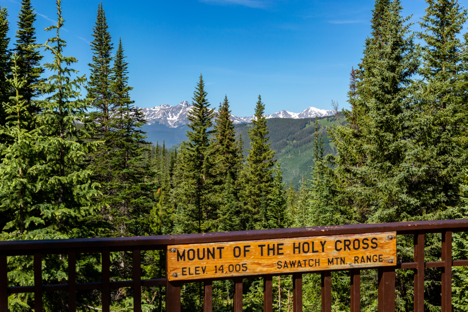 An image depicting the trail Mount Holy Cross Overlook Trail and its surrounding area.