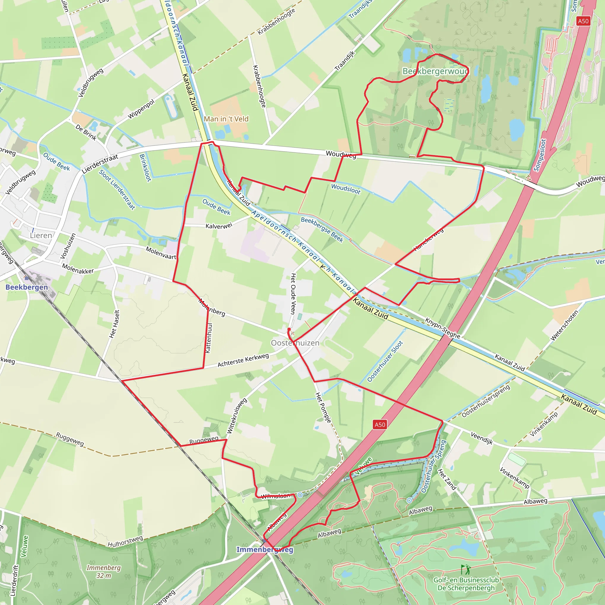 De Bosrand, Observatiepunt and Het Woud Loop mobile static map