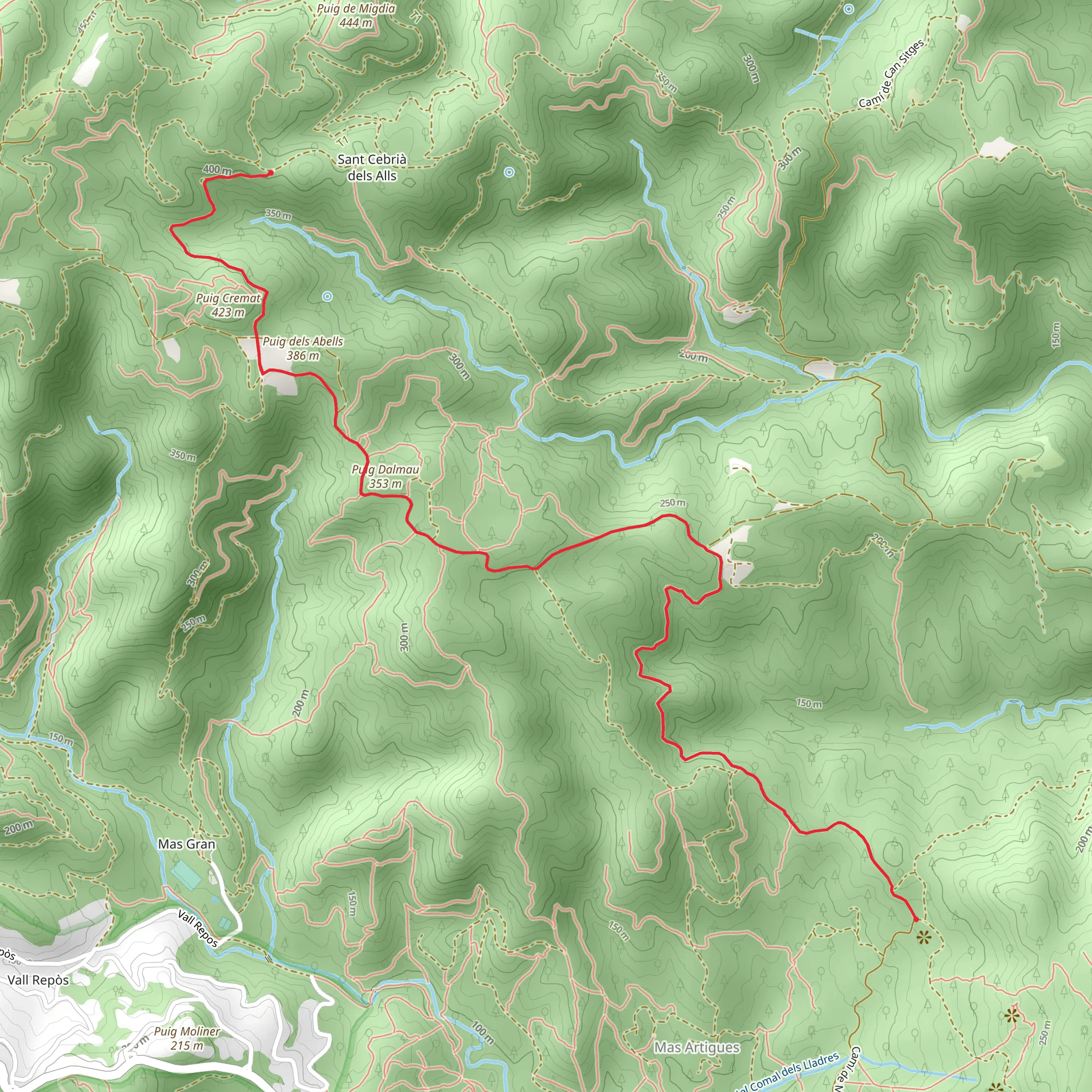 Path of Estanyots del Castell SL C 29 mobile static map
