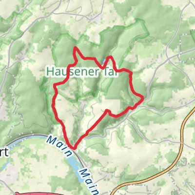 Schonungen and Hausener Talhange Loop mobile static map
