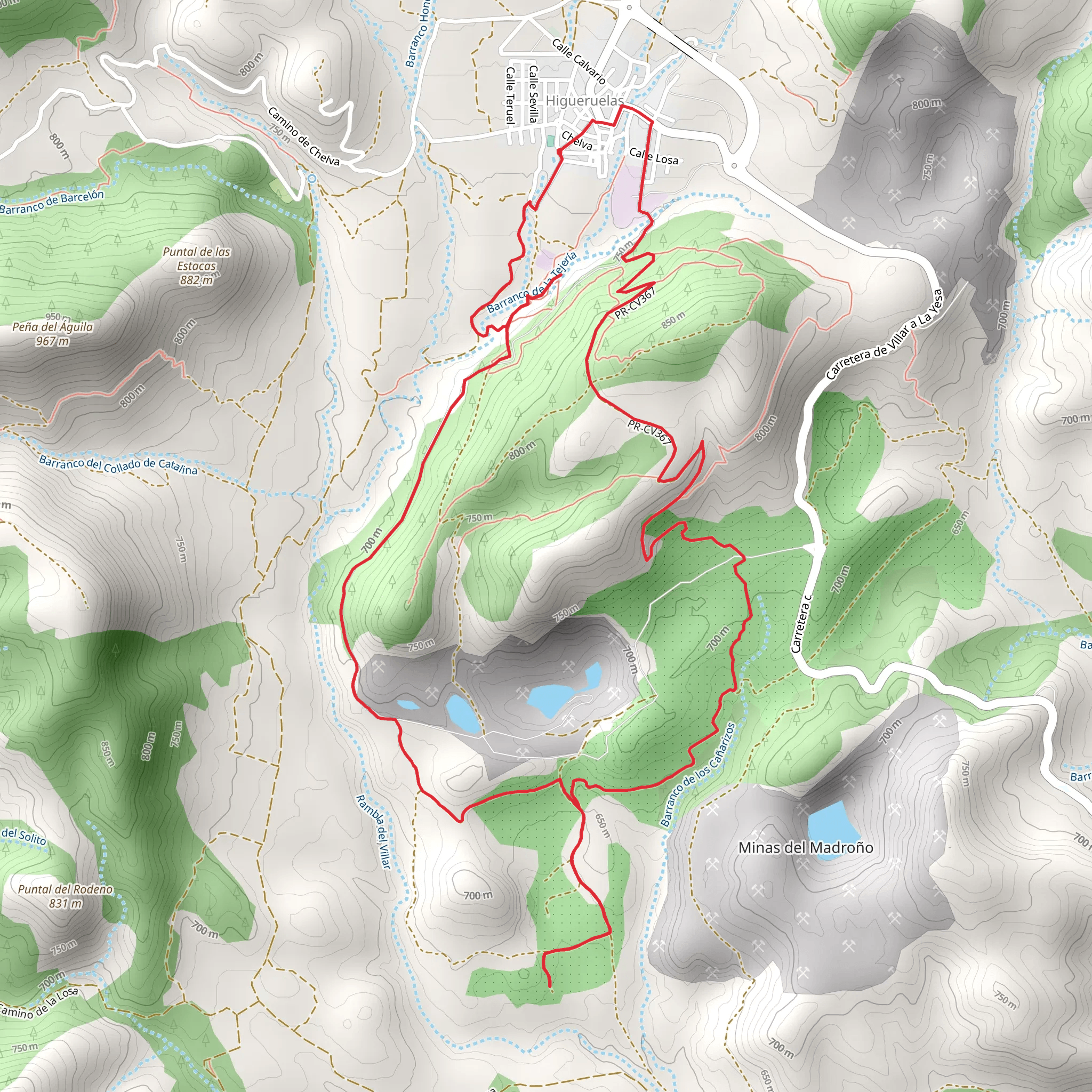 Horcajo Beam Trail PR CV 367 mobile static map