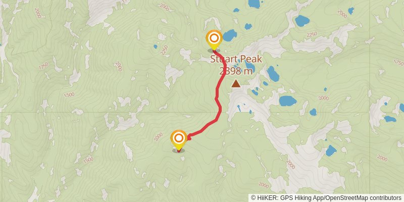 Stuart Peak Trail stage 2 Map
