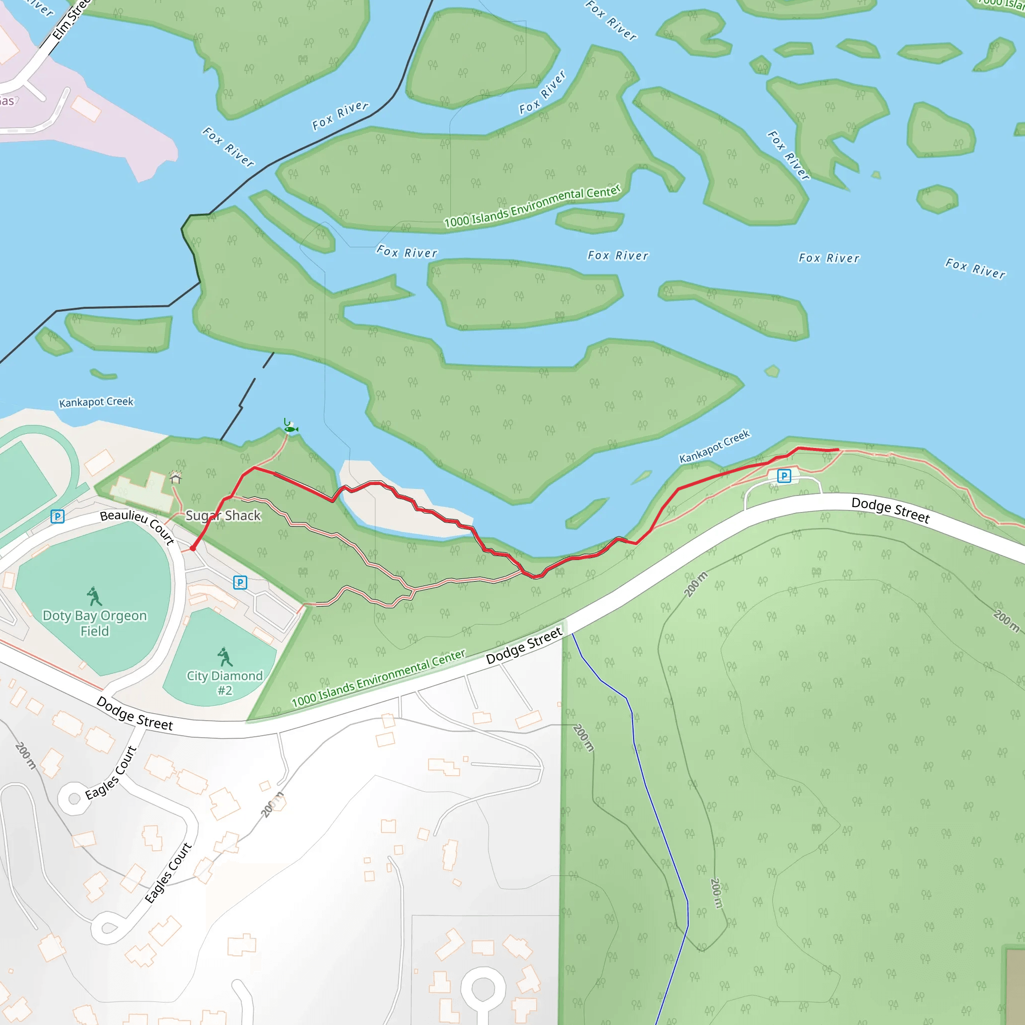 Doty Bay Orgeon Field Shore Walk mobile static map