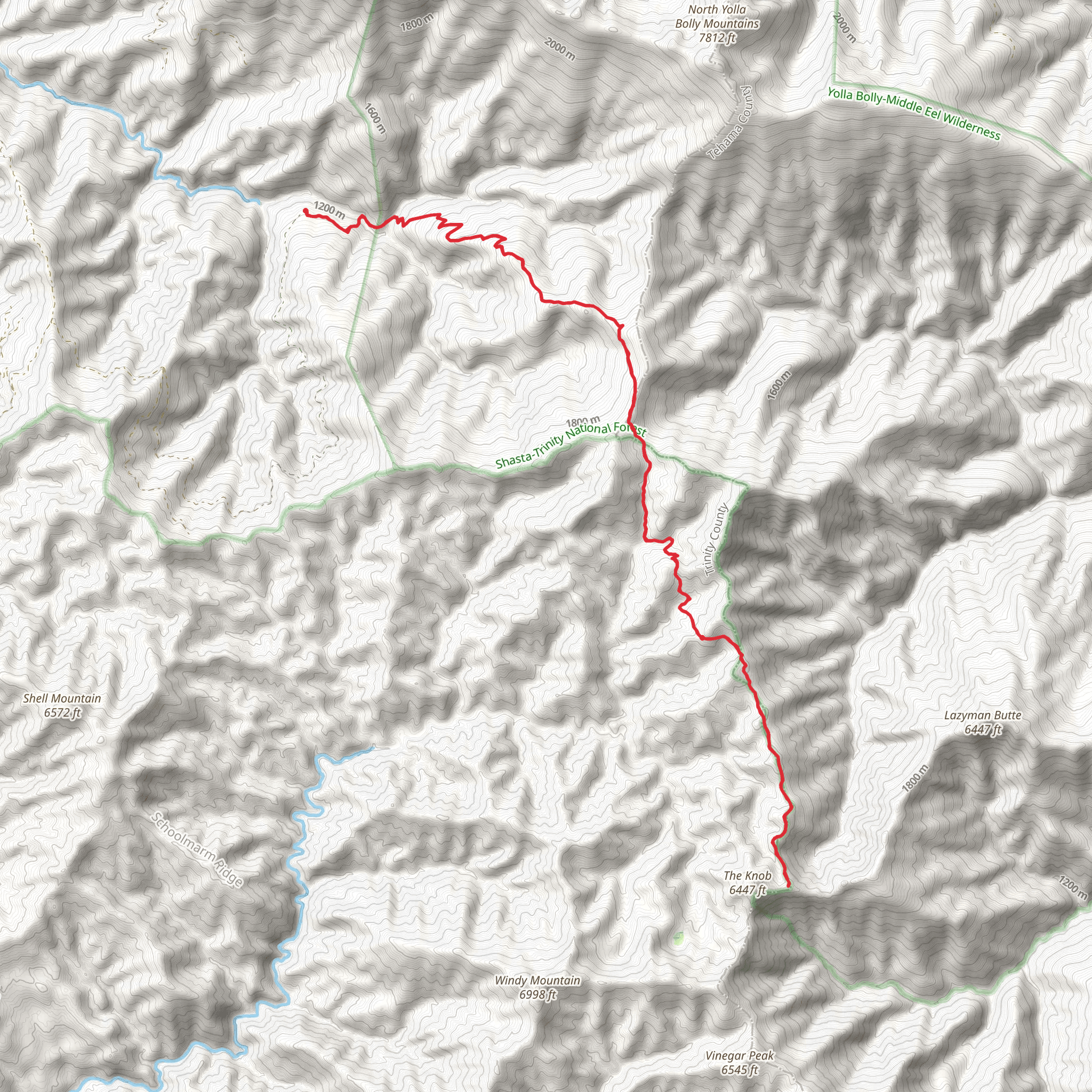 Devil's Hole Ridge Trail mobile static map