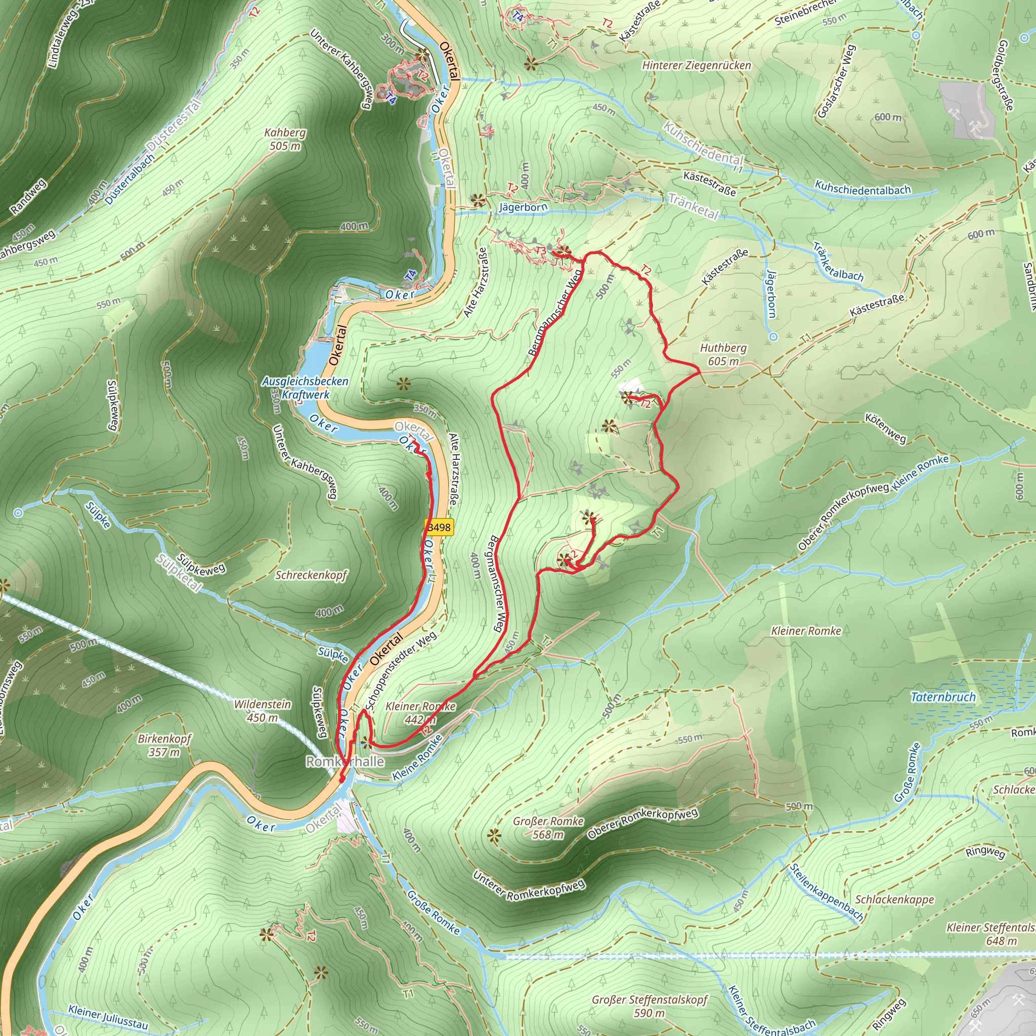 Kleine Romke, Feigenbaumklippe, Kästeklippe, Treppenstein and Verlobungsinsel Loop mobile static map