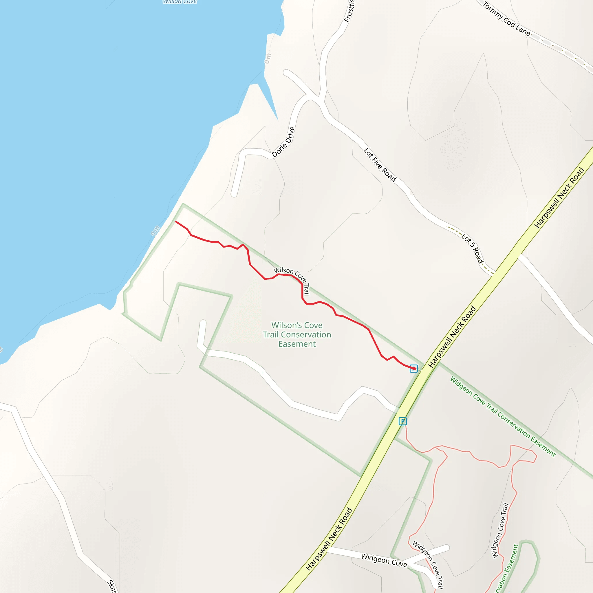 Wilson Cove Trail mobile static map