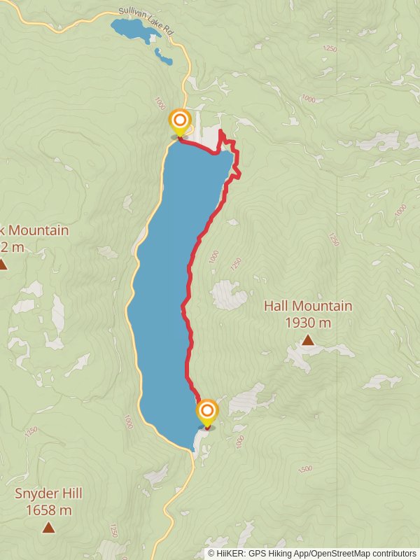 Lakeshore Campground Trail mobile static map