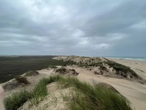 An image depicting the trail UFO Beach out and back and its surrounding area.
