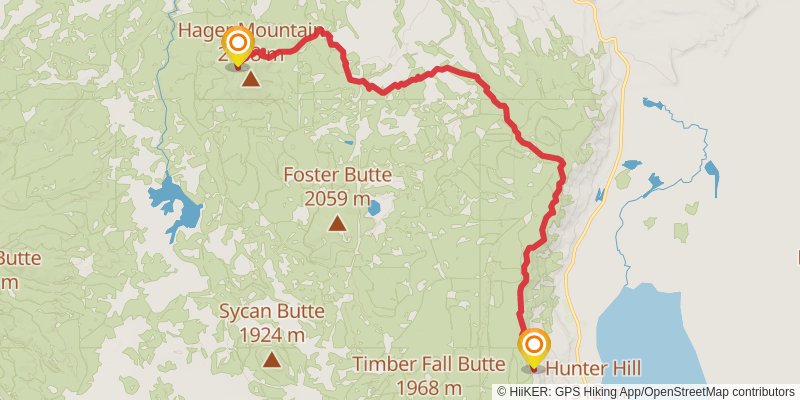 Oregon Timber Trail stage 12 Map