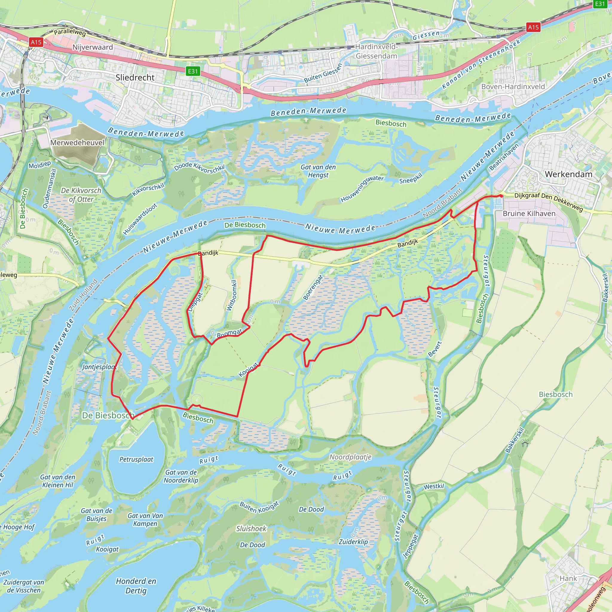 De Wassende Maan and Altena Loop mobile static map