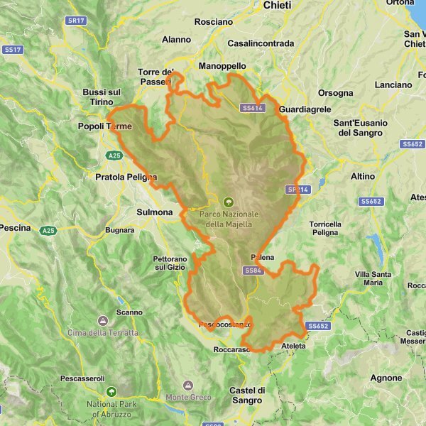 Maiella National Park mobile static map