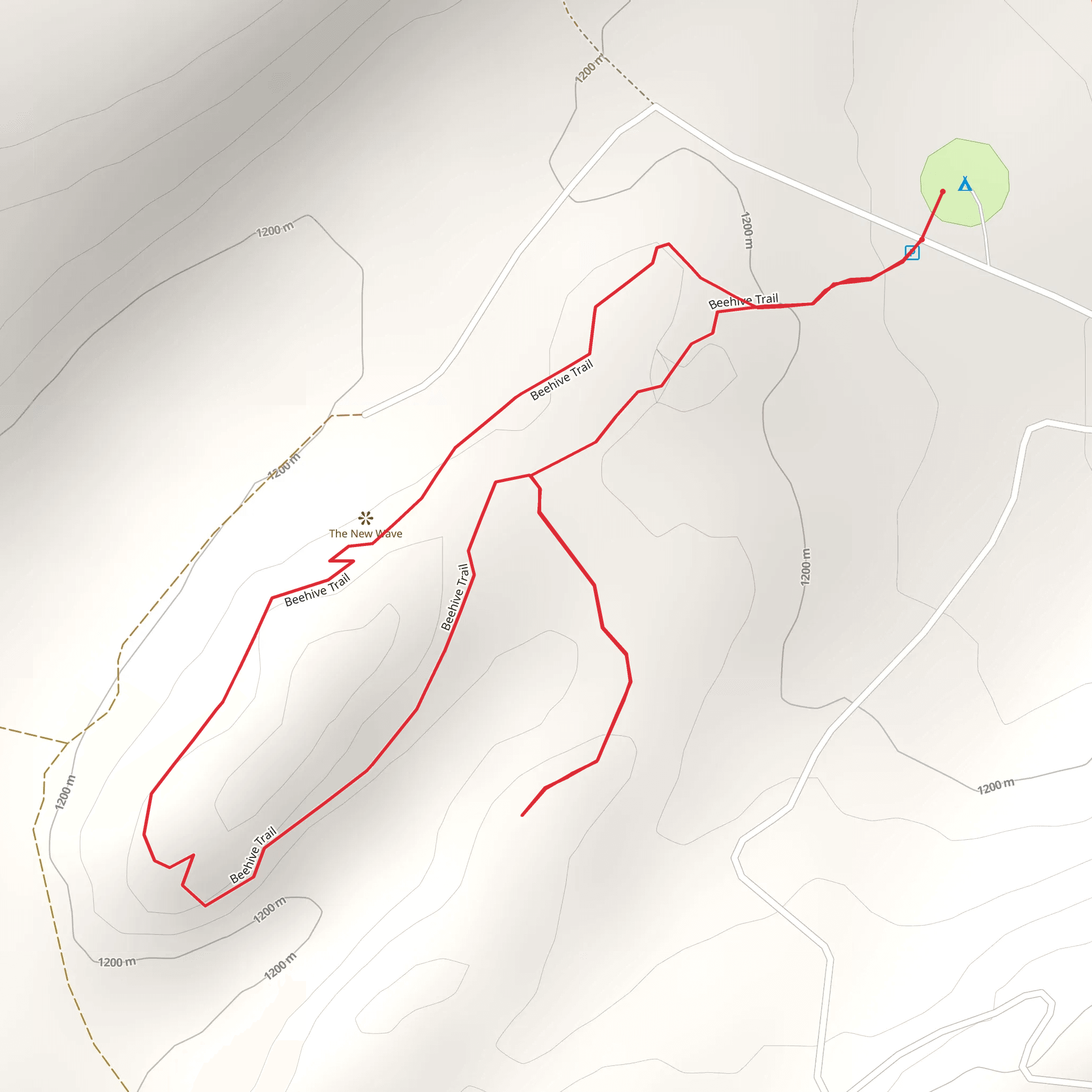 Beehive Loop Trail mobile static map