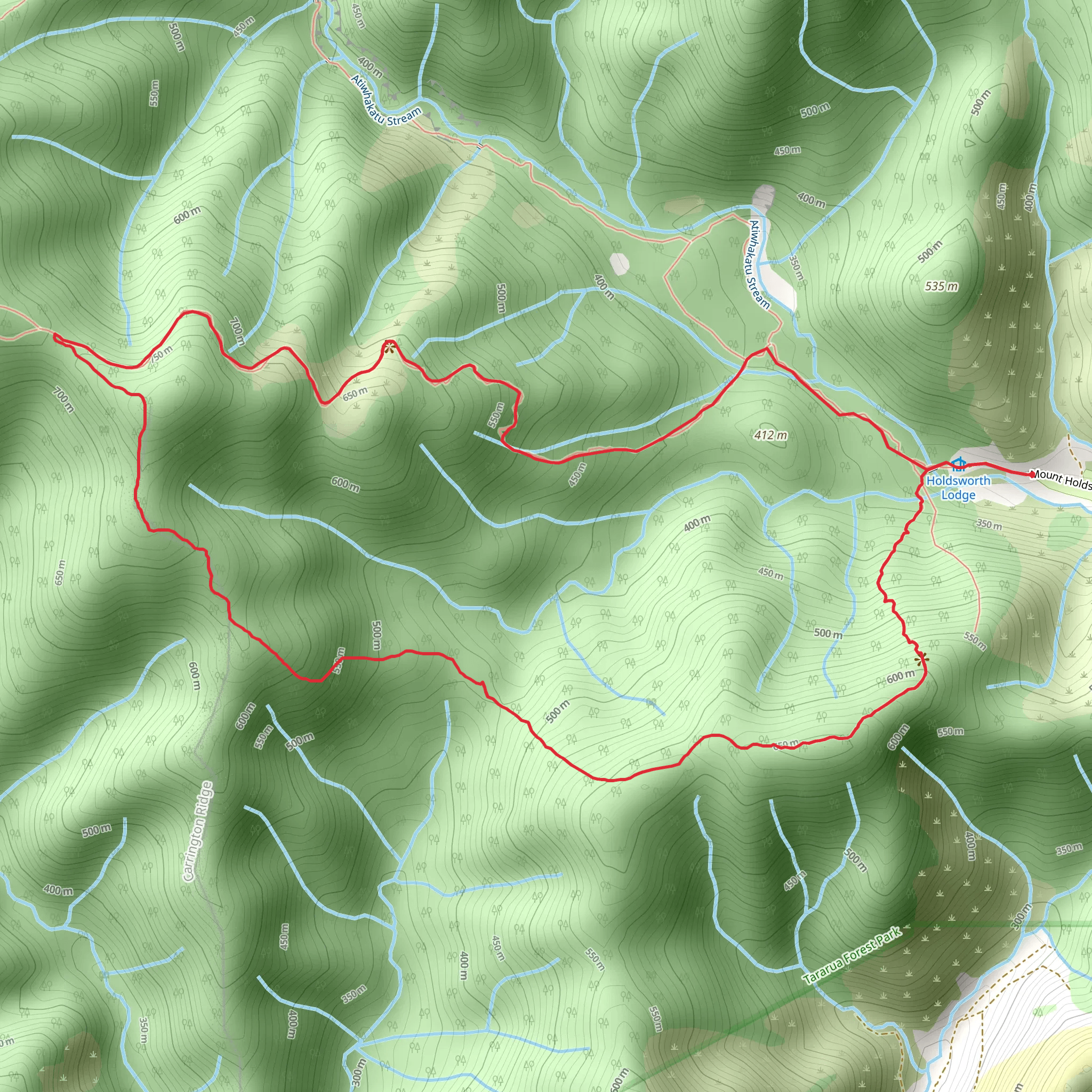 Gentle Annie Saddle via Holdsworth Lookout mobile static map