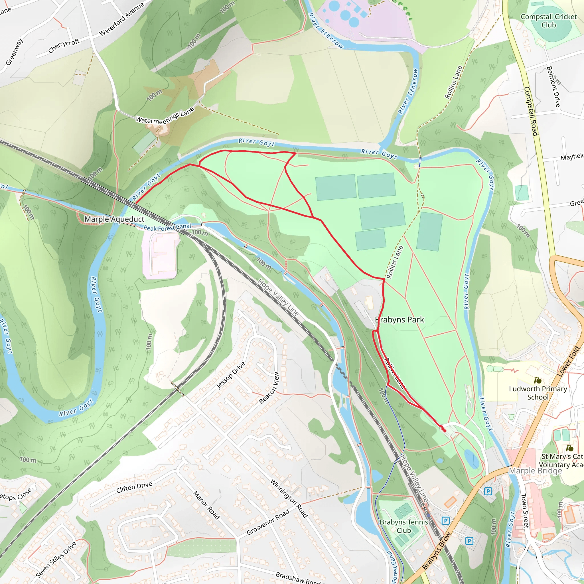 Brabyns Park Walk mobile static map