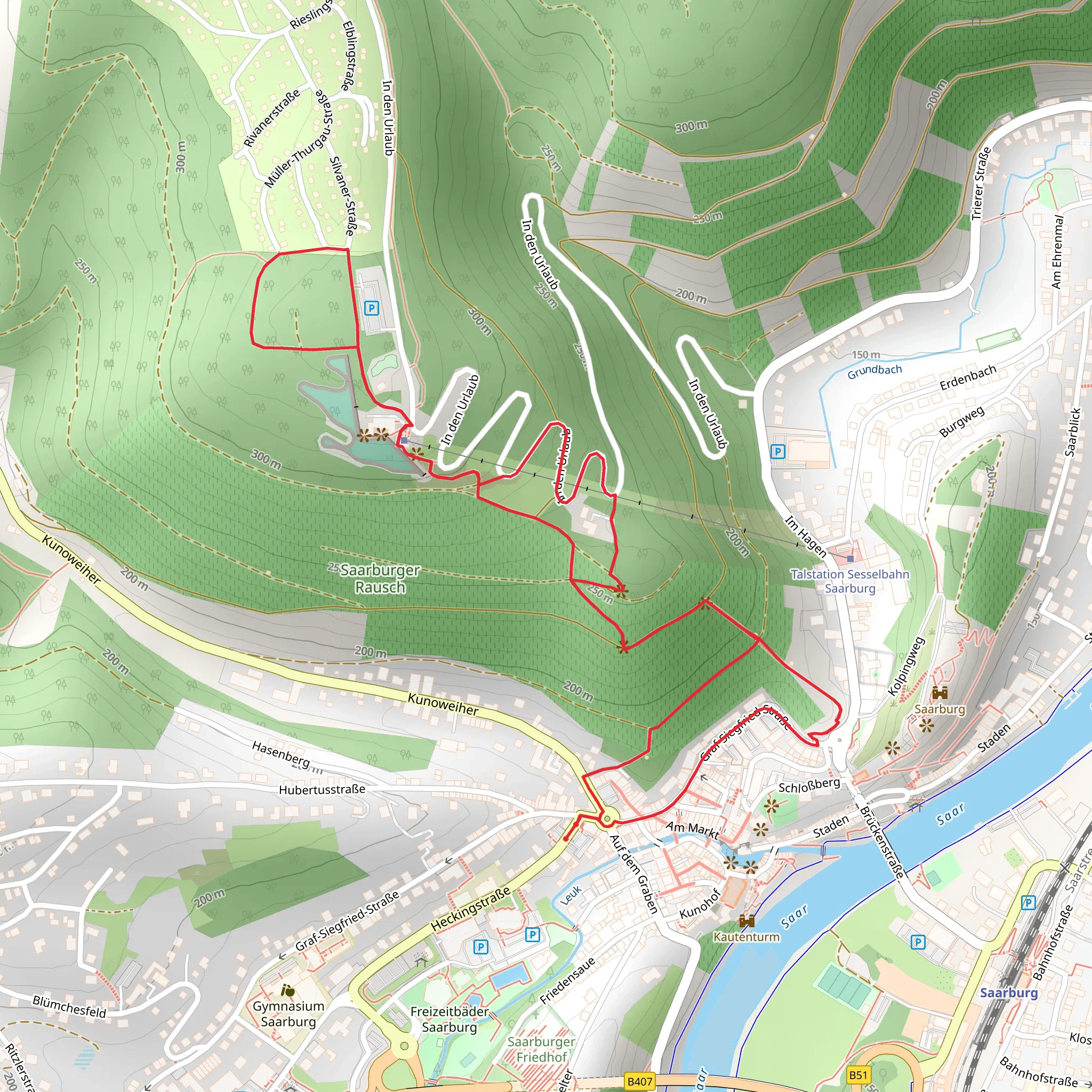 Uber der der Stadt mobile static map