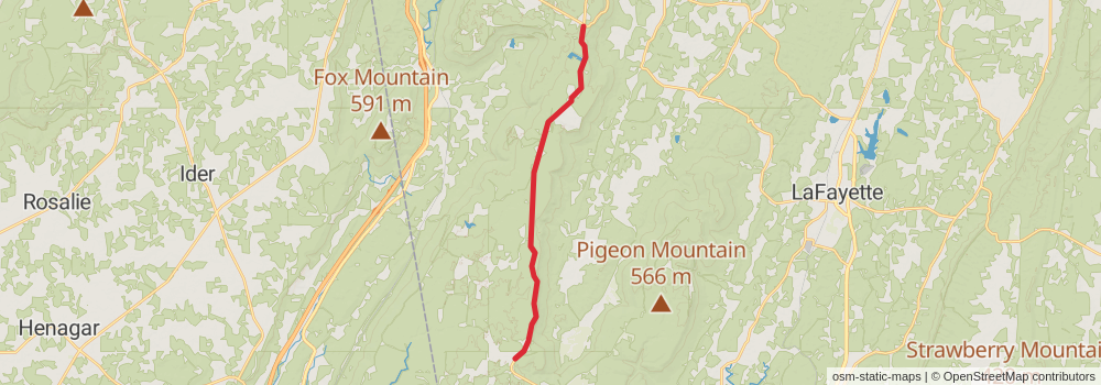 American Perimeter Trail - The South Primary stage 89 Map