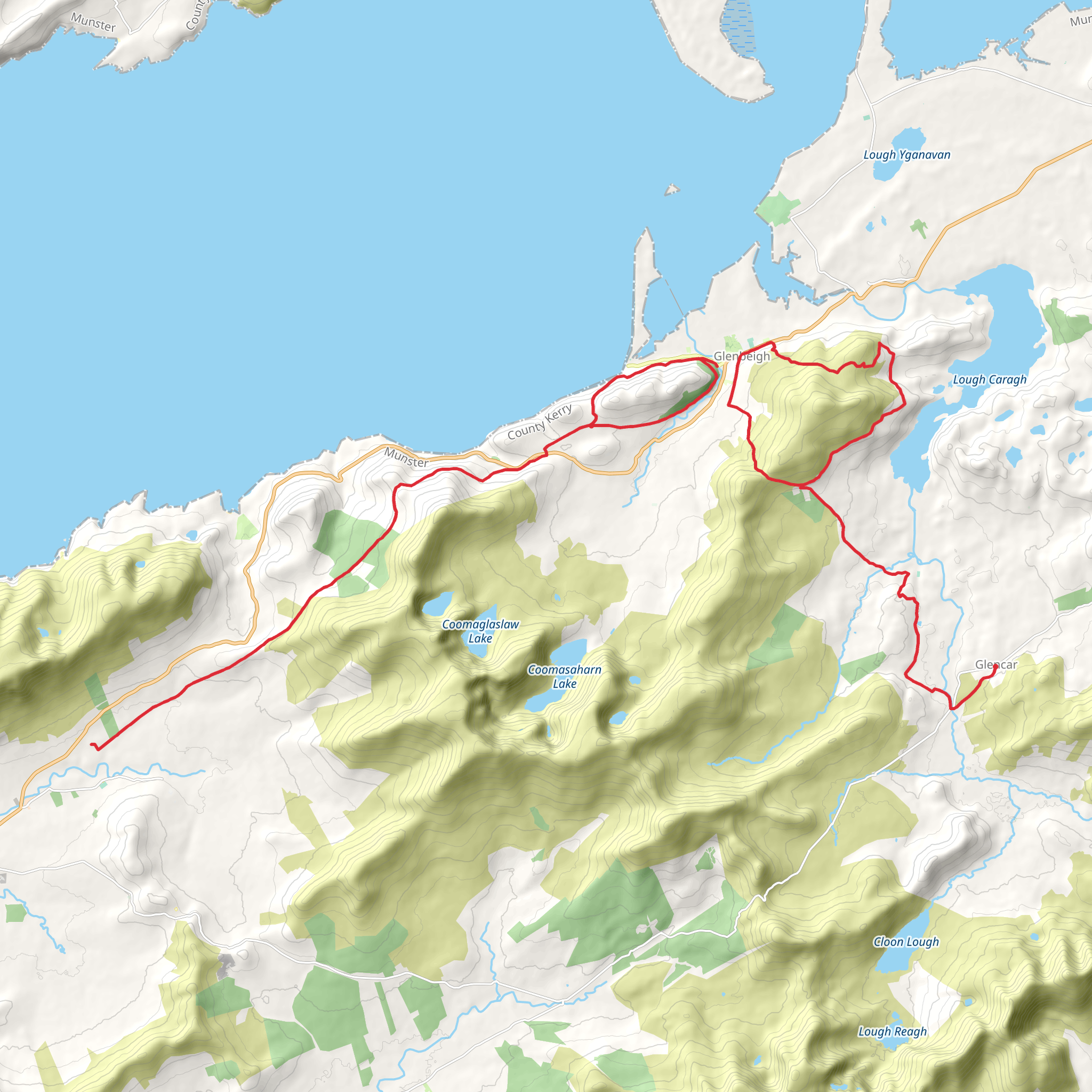 Kerry Way 4-Day Gentle Tour (Hillwalk Tours) mobile static map