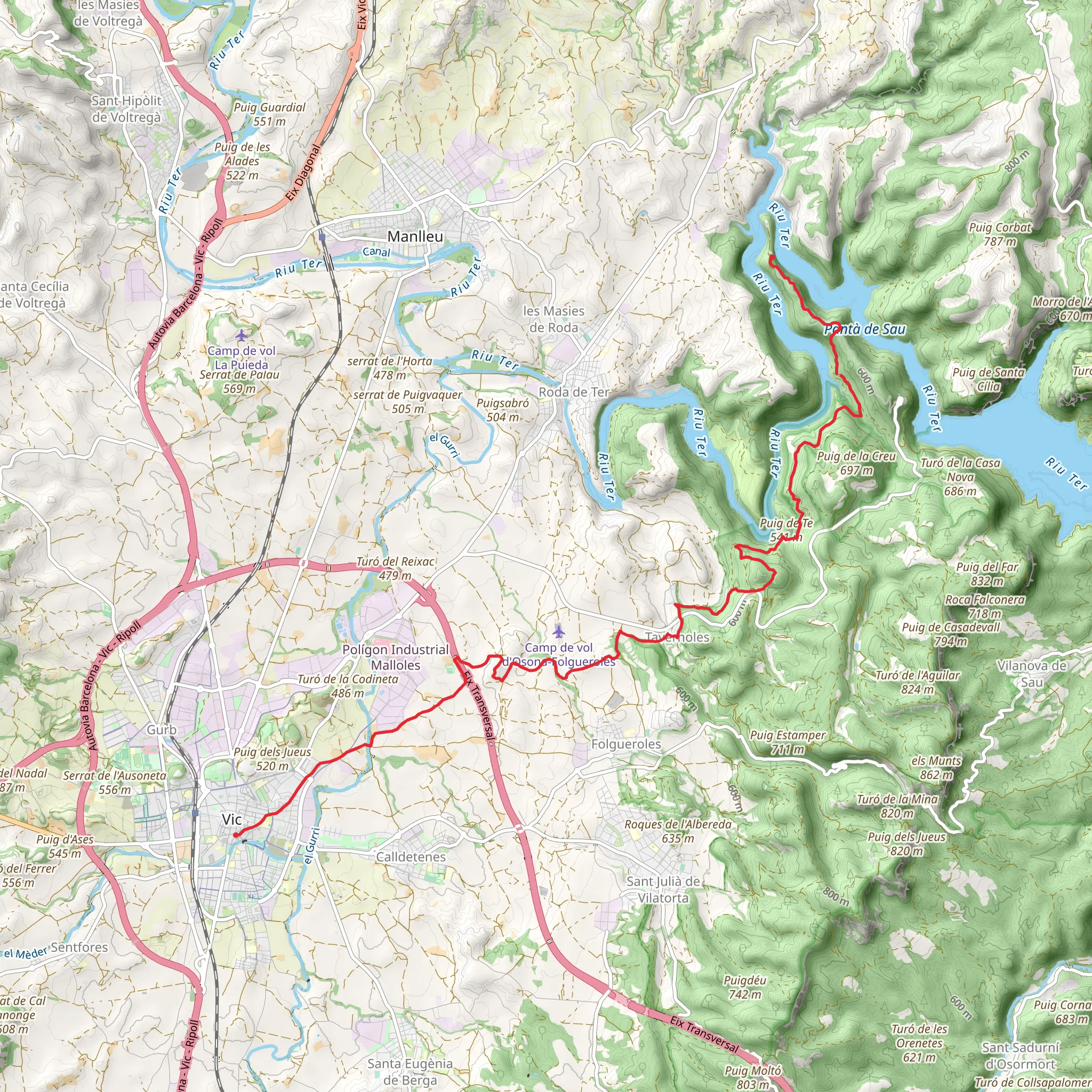 Vic - Monastery of Sant Pere de Caserres PR C 40 mobile static map