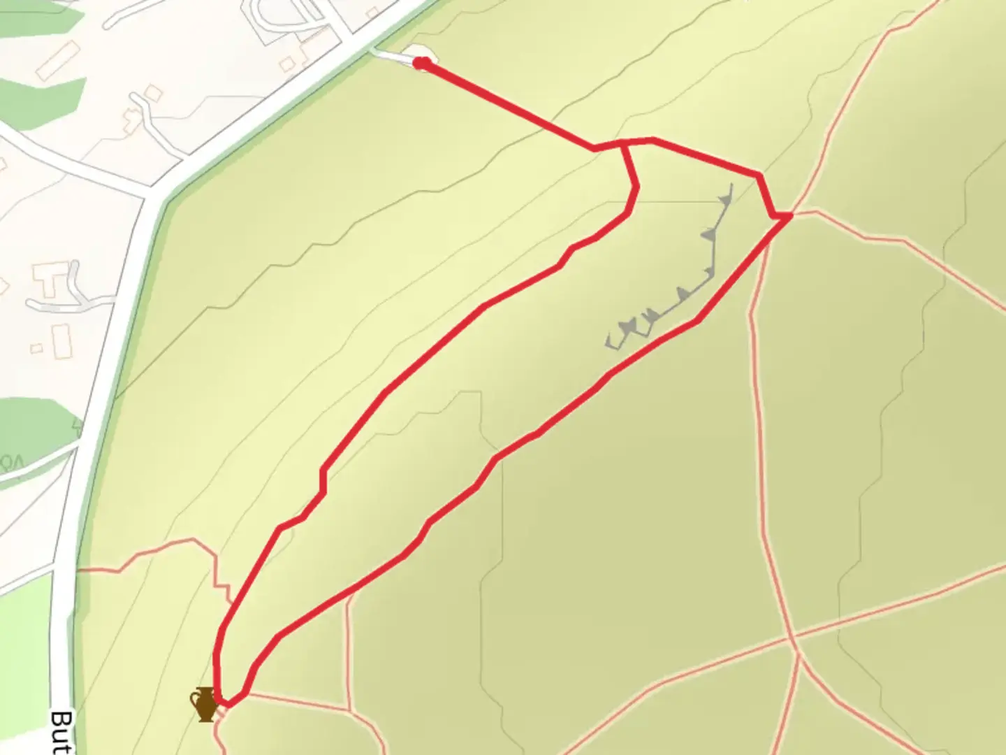 An image depicting the trail Ladstone Rock Loop and its surrounding area.