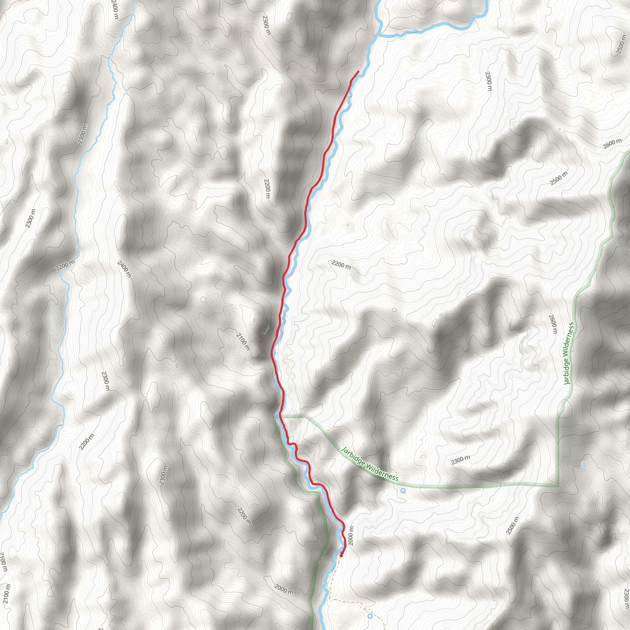 East Fork Jarbidge River Trail mobile static map