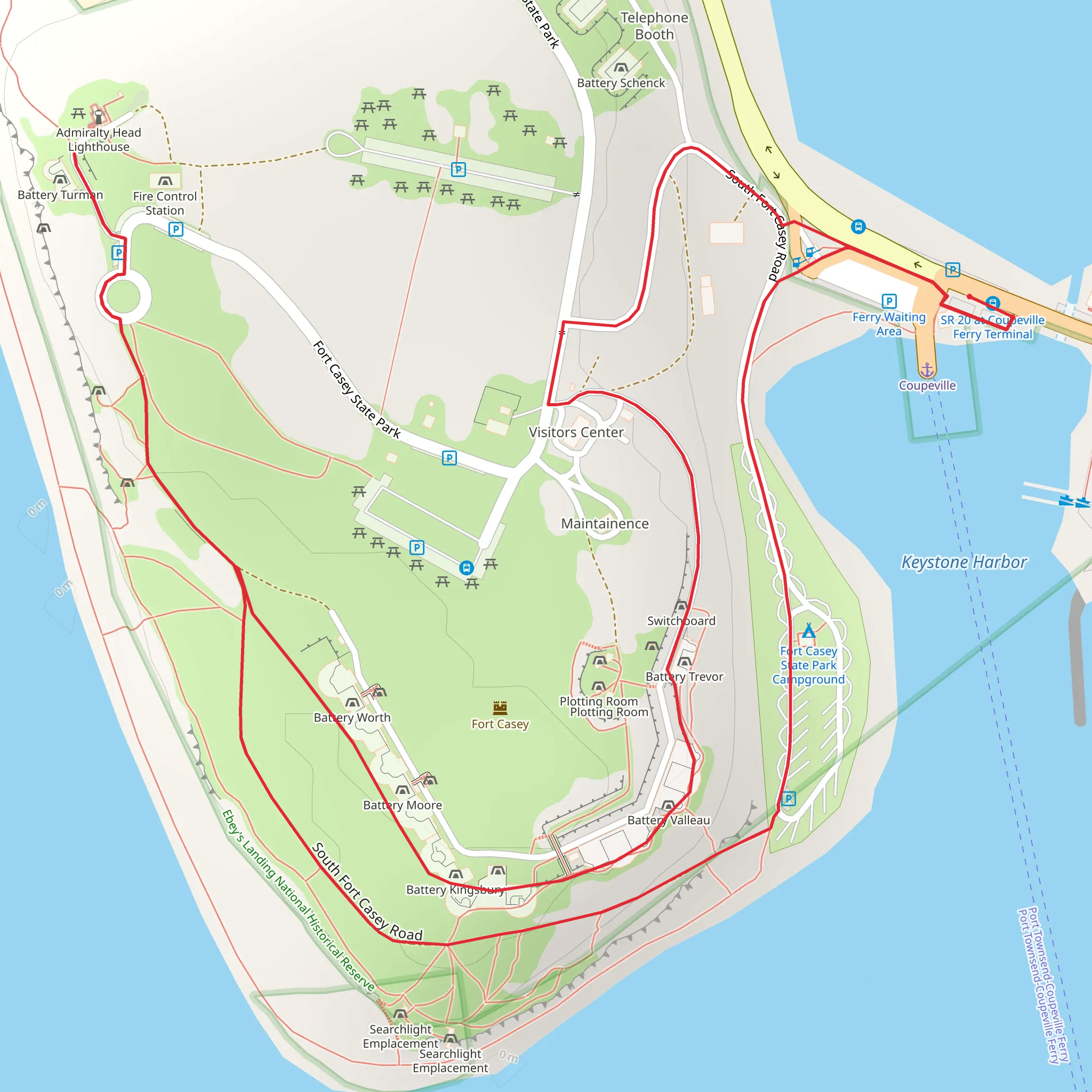 Admiralty Head Lighthouse Loop mobile static map