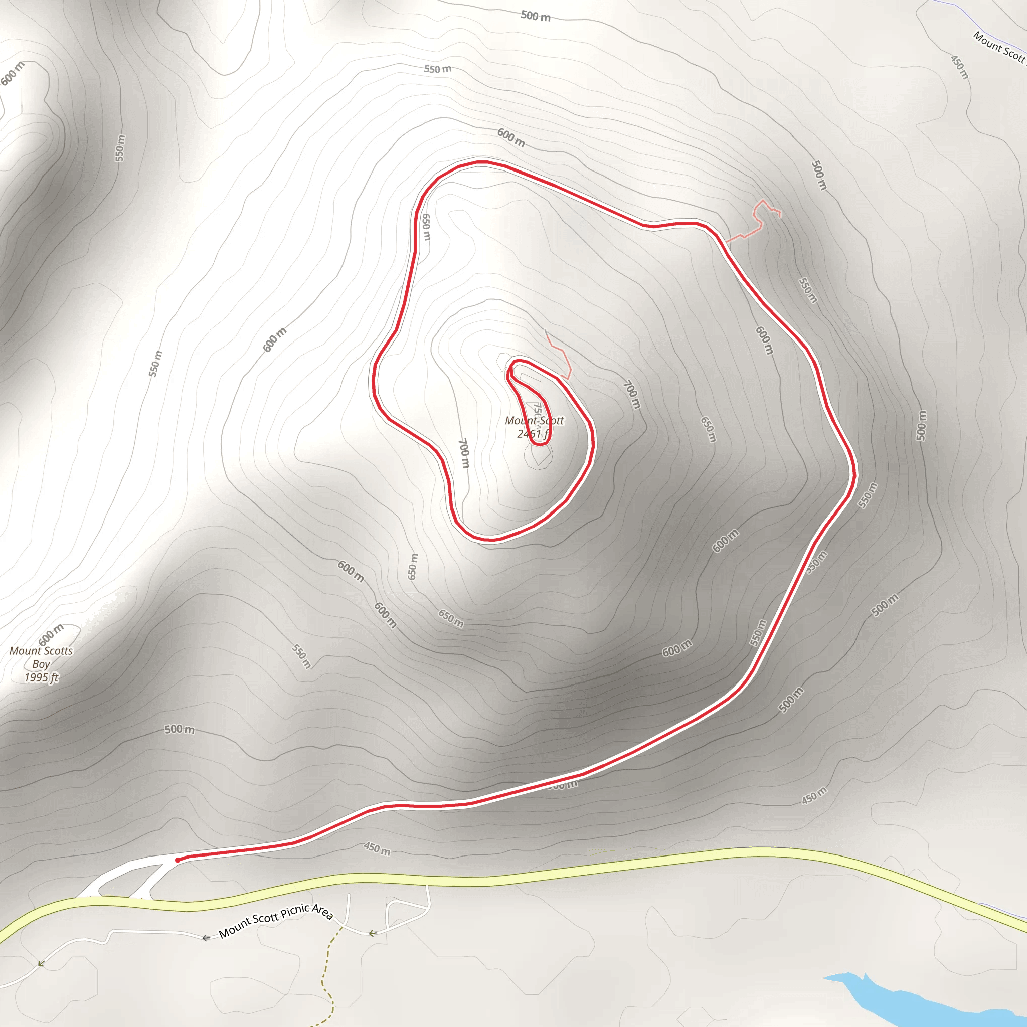Mount Scott mobile static map