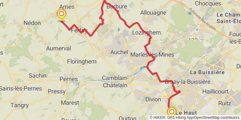 Via Francigena - France stage 8 Map