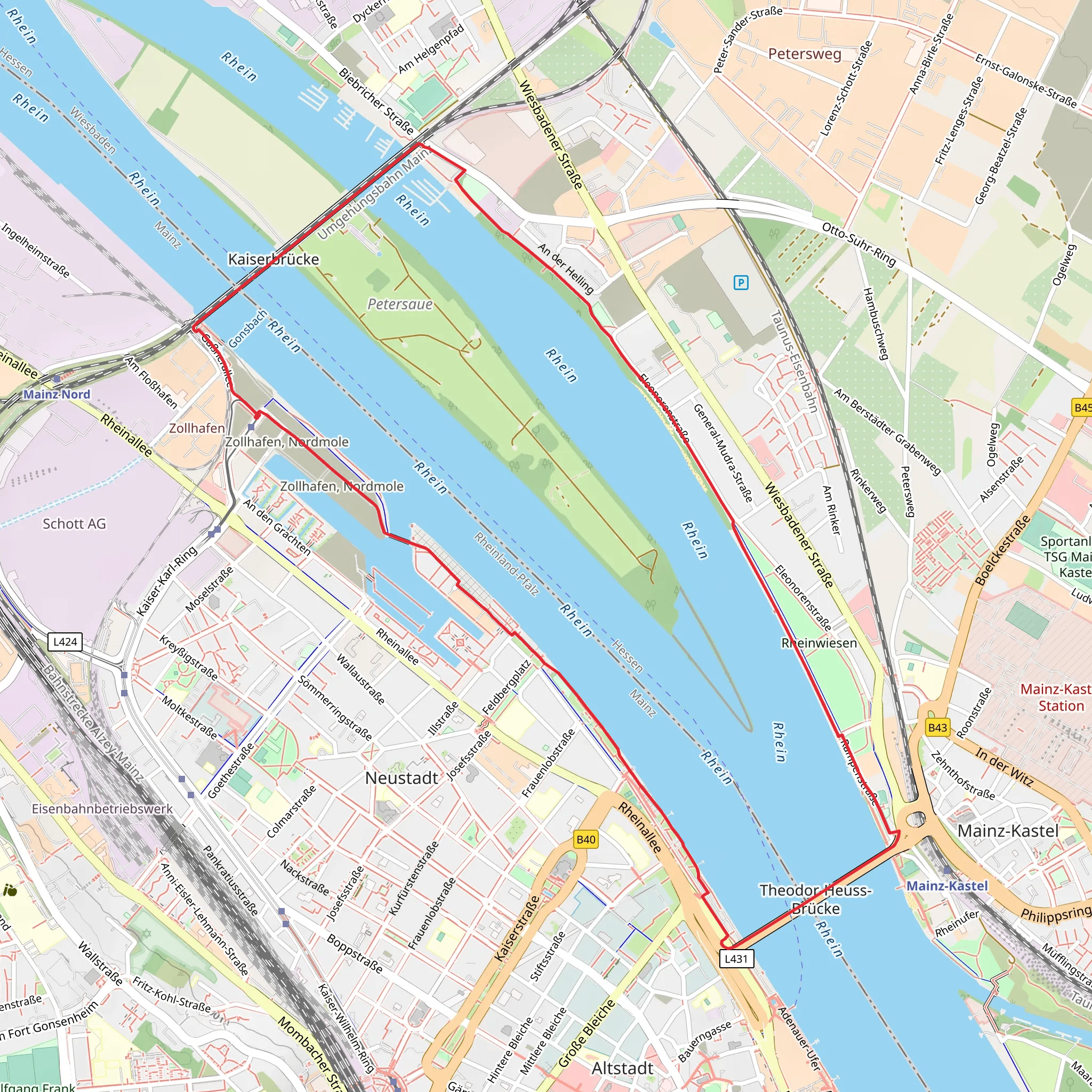Rhine Loop mobile static map