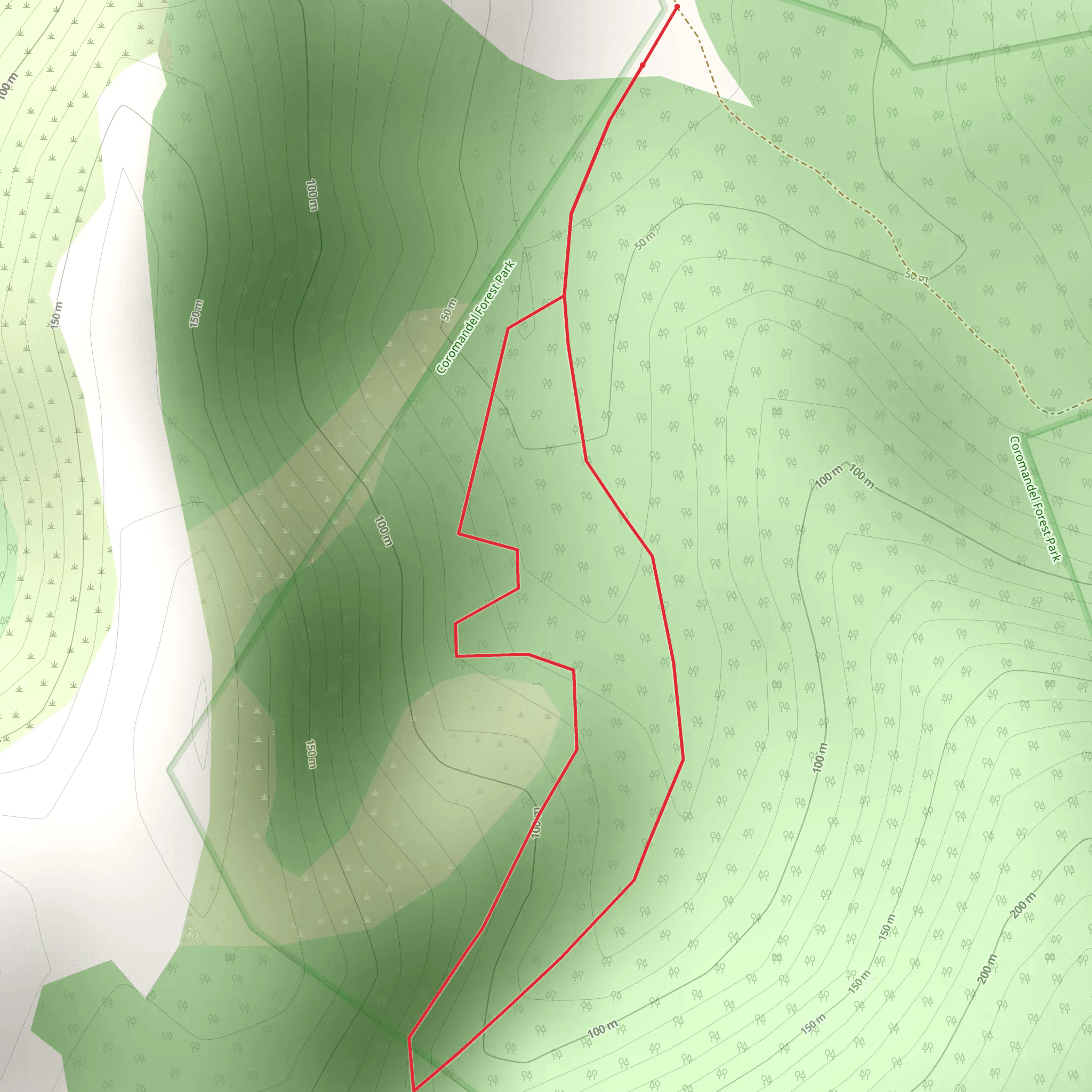 Waitaia Track mobile static map