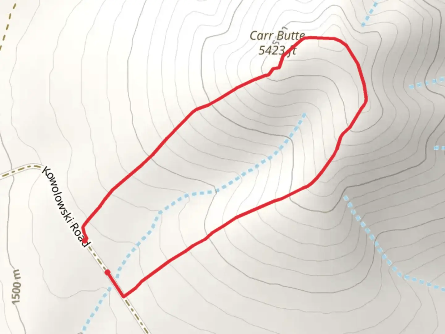 An image depicting the trail Carr Butte Loop and its surrounding area.