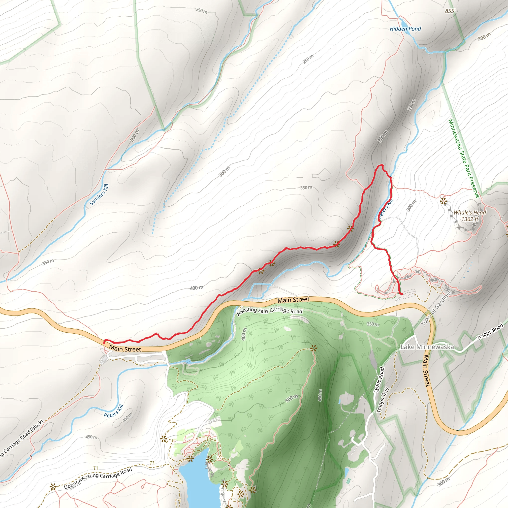 High Peter's Kill Trail - Blue mobile static map