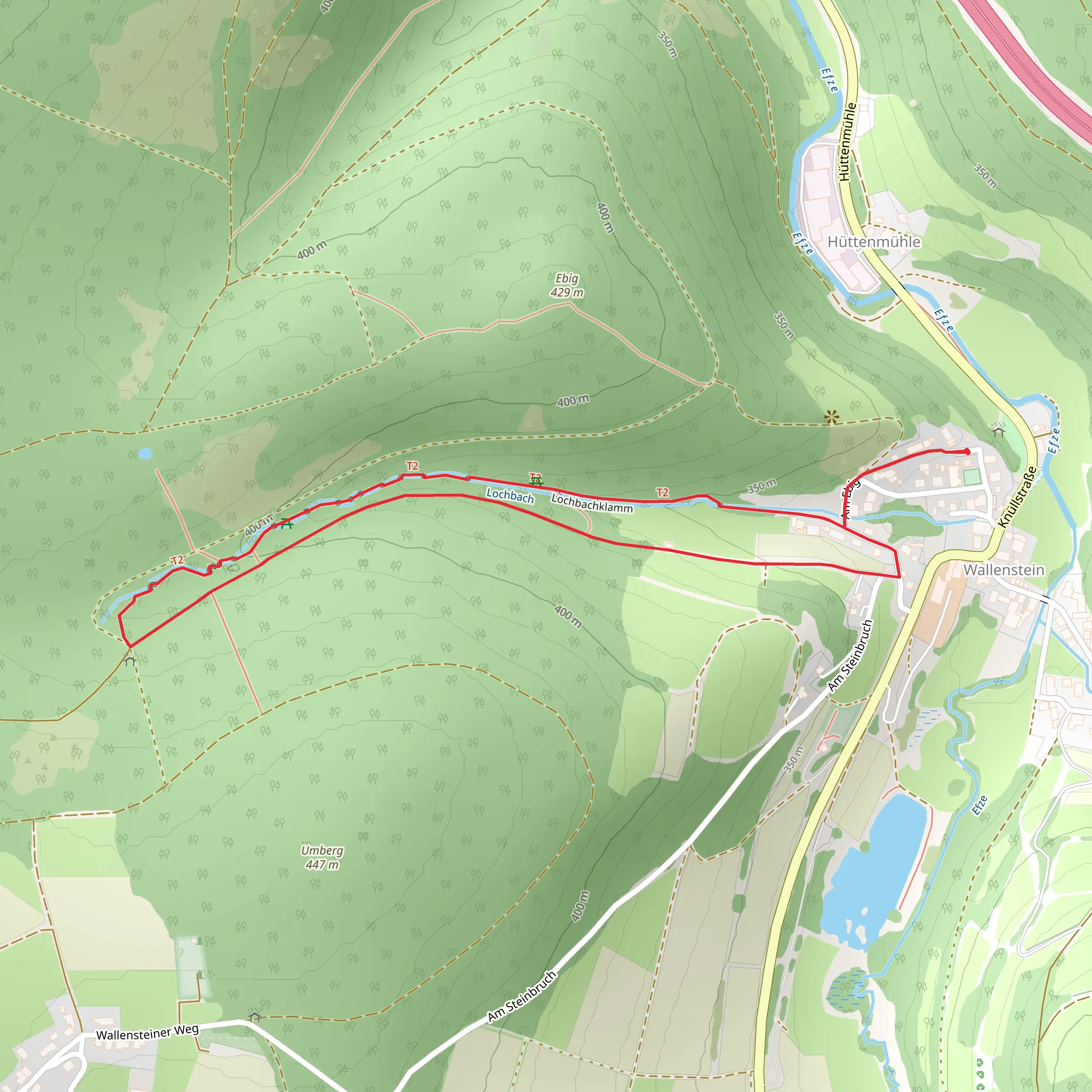 Lochbachklamm Loop mobile static map