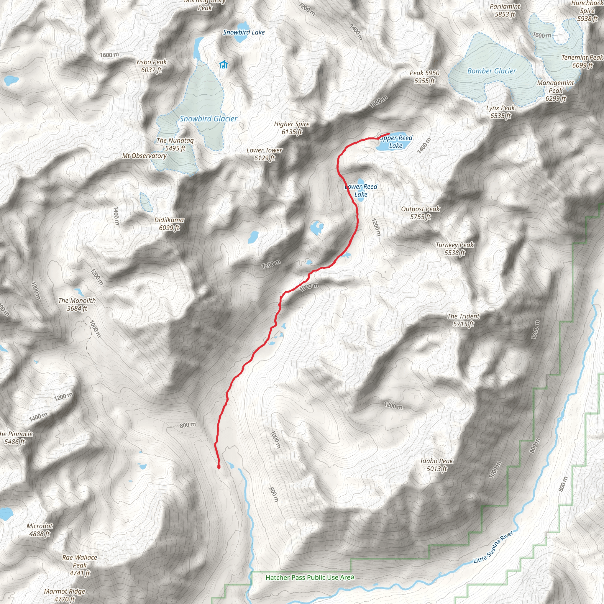 Upper Reed Lake and Lower Reed Lake mobile static map