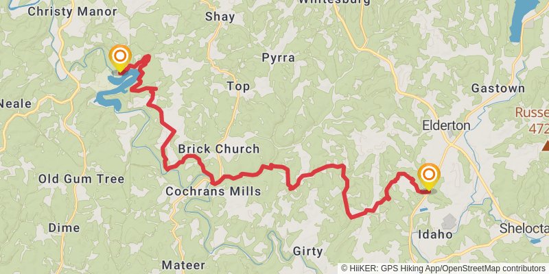 Baker Trail stage 10 Map