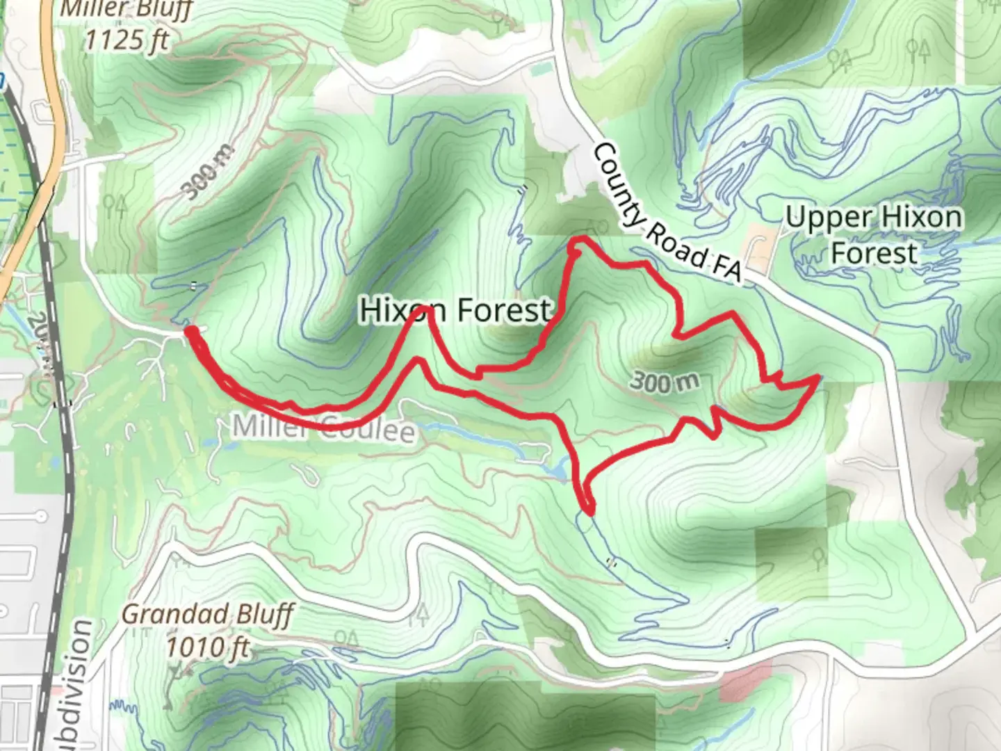 An image depicting the trail Bicentennial and Birch Loop Trail and its surrounding area.