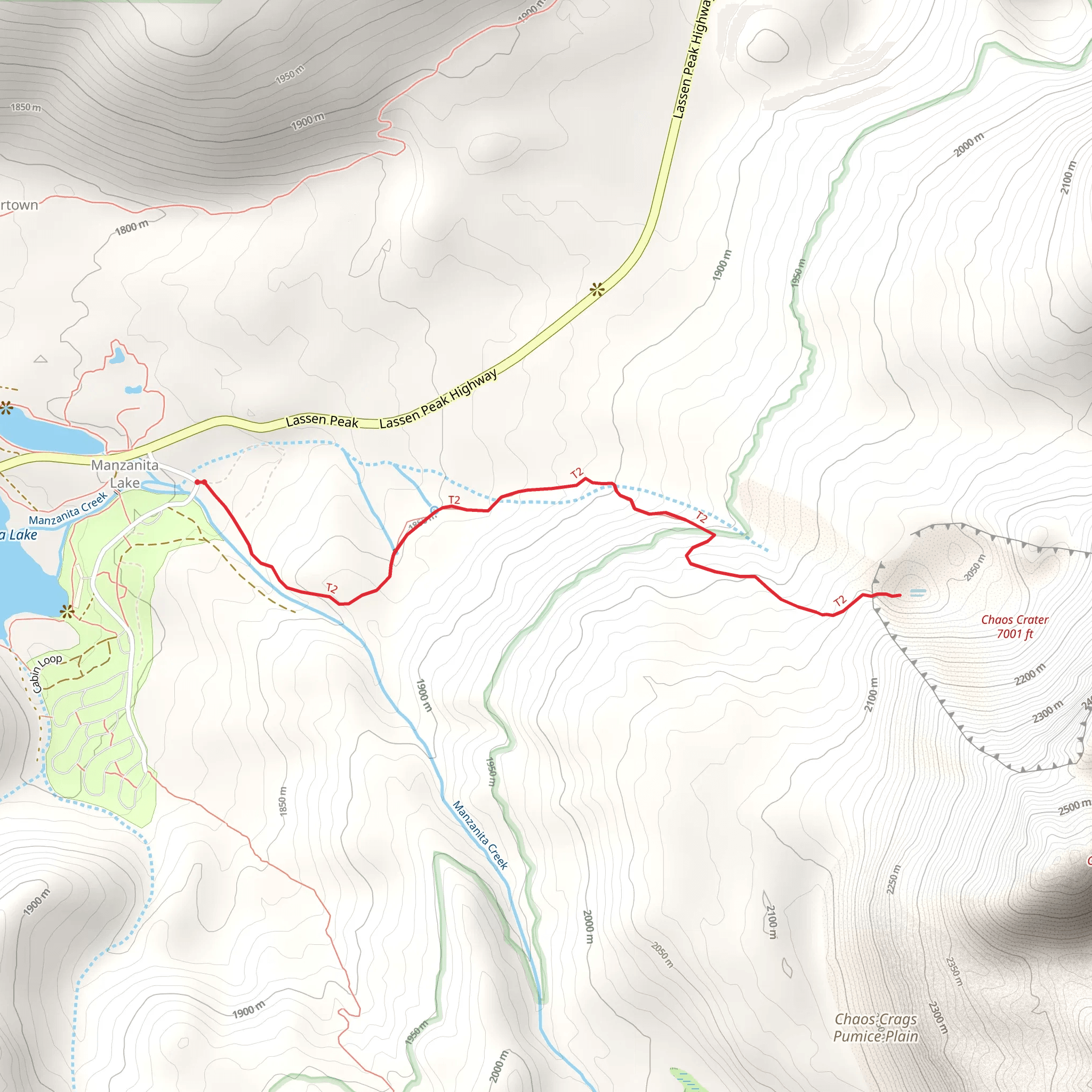 Chaos Crags Trail mobile static map