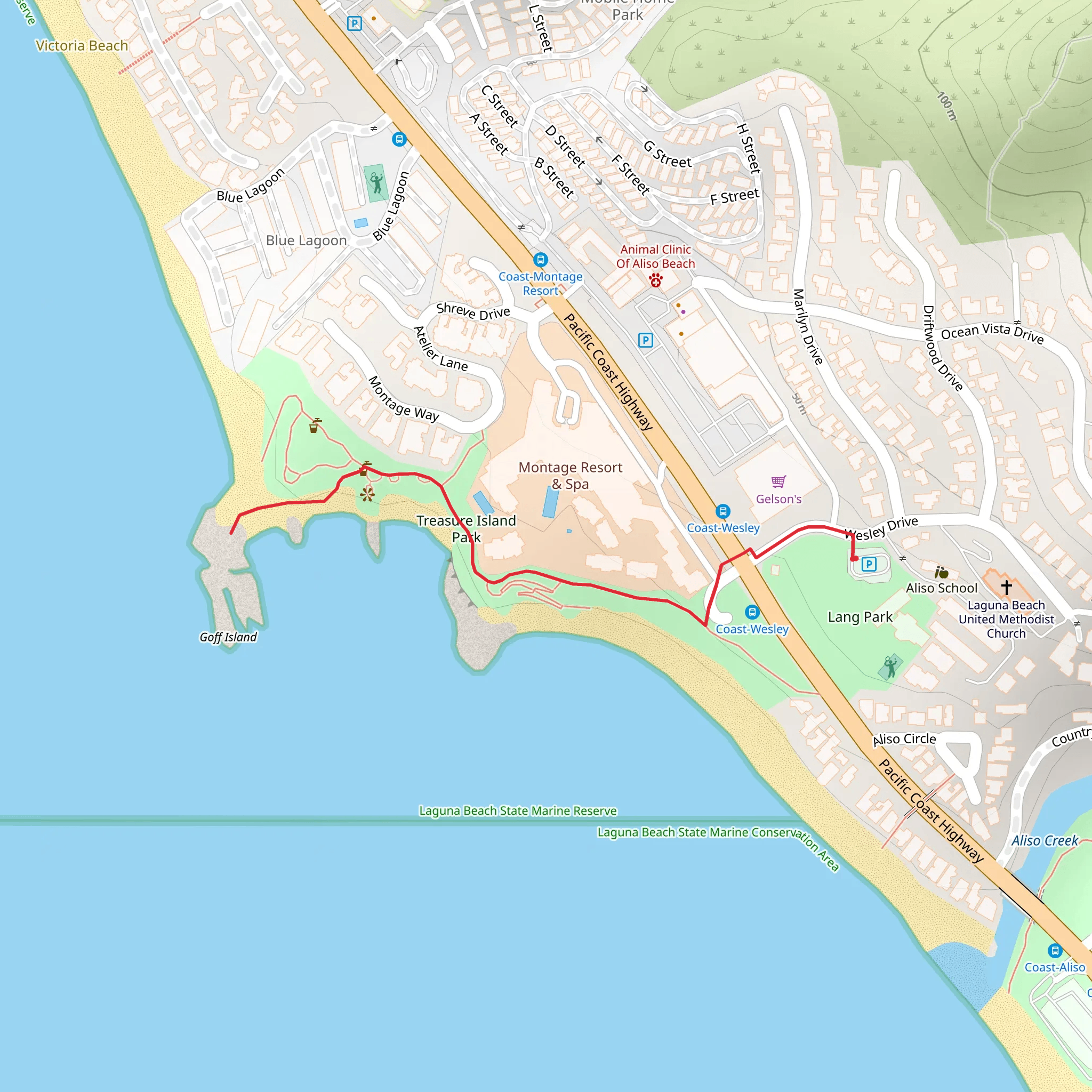 Treasure Island Park mobile static map