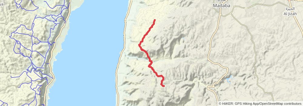 Jordan Trail stage 14 Map