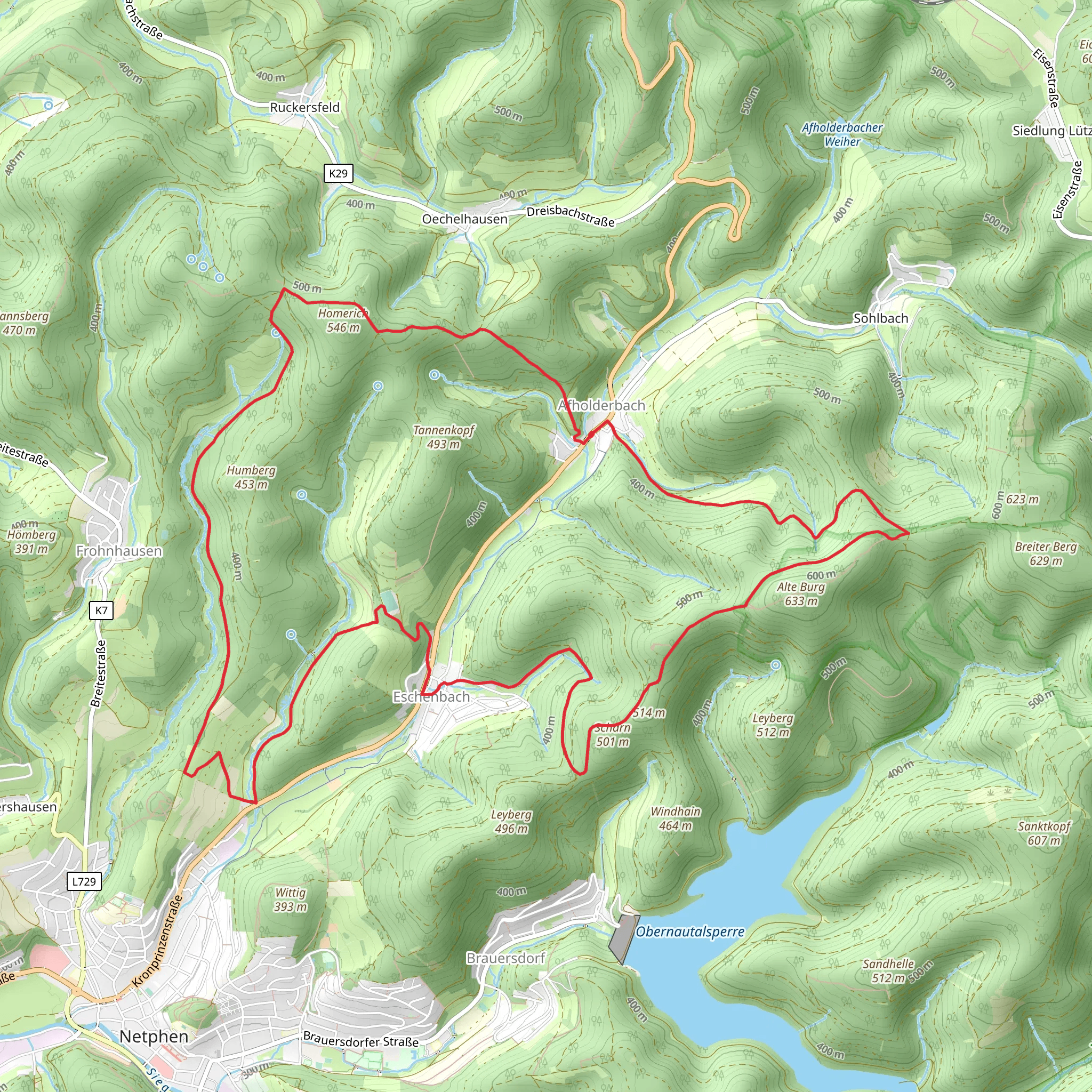 Afholderbach and Eschenbach Loop mobile static map