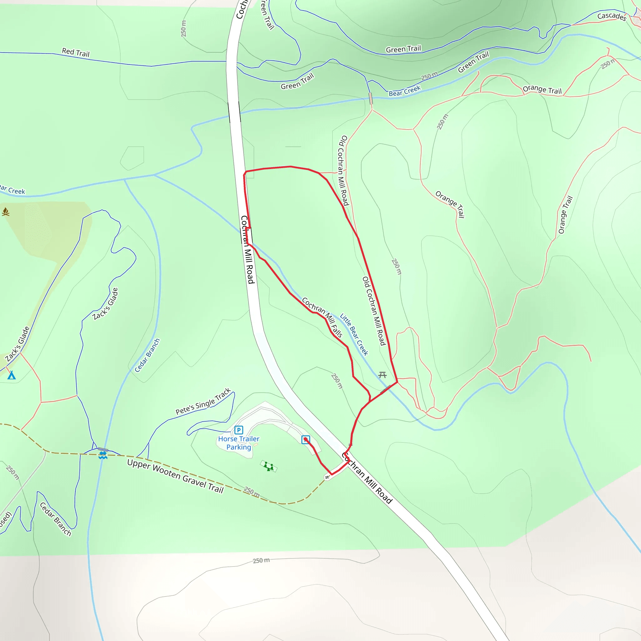 Old Cochran Mill Road Loop mobile static map