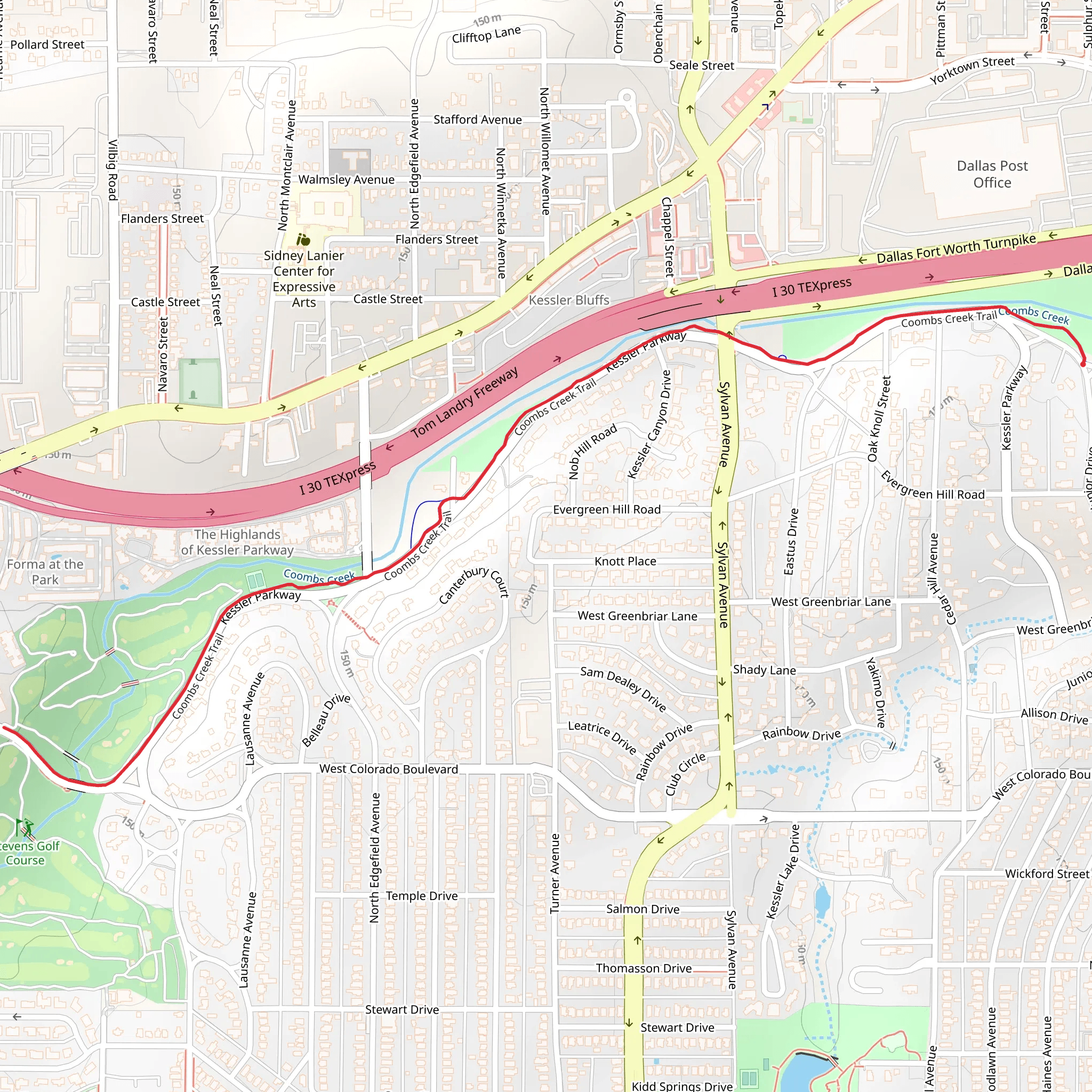 Coombs Creek Trail - Kessler Parkway mobile static map