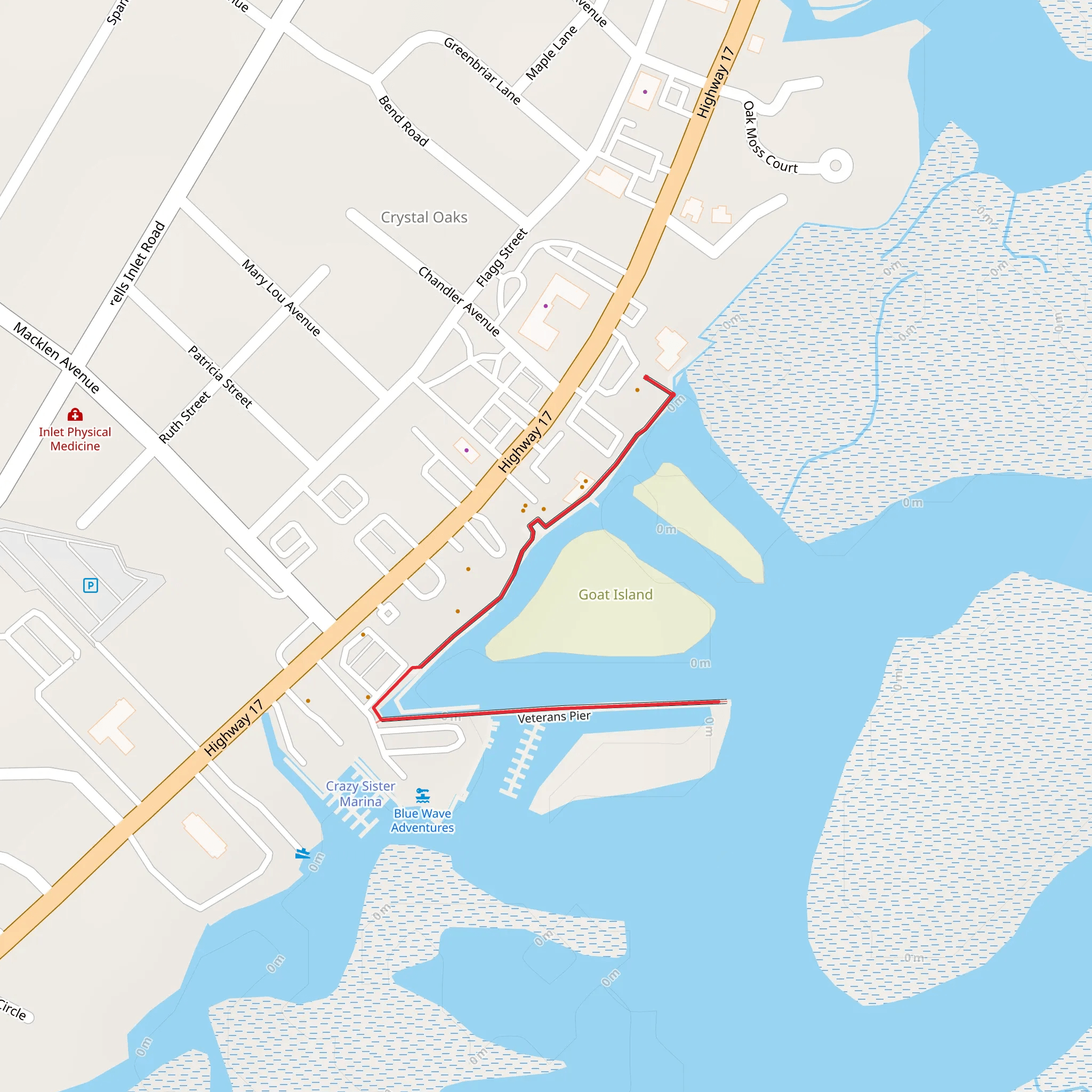 Murrells Inlet Marshwalk mobile static map
