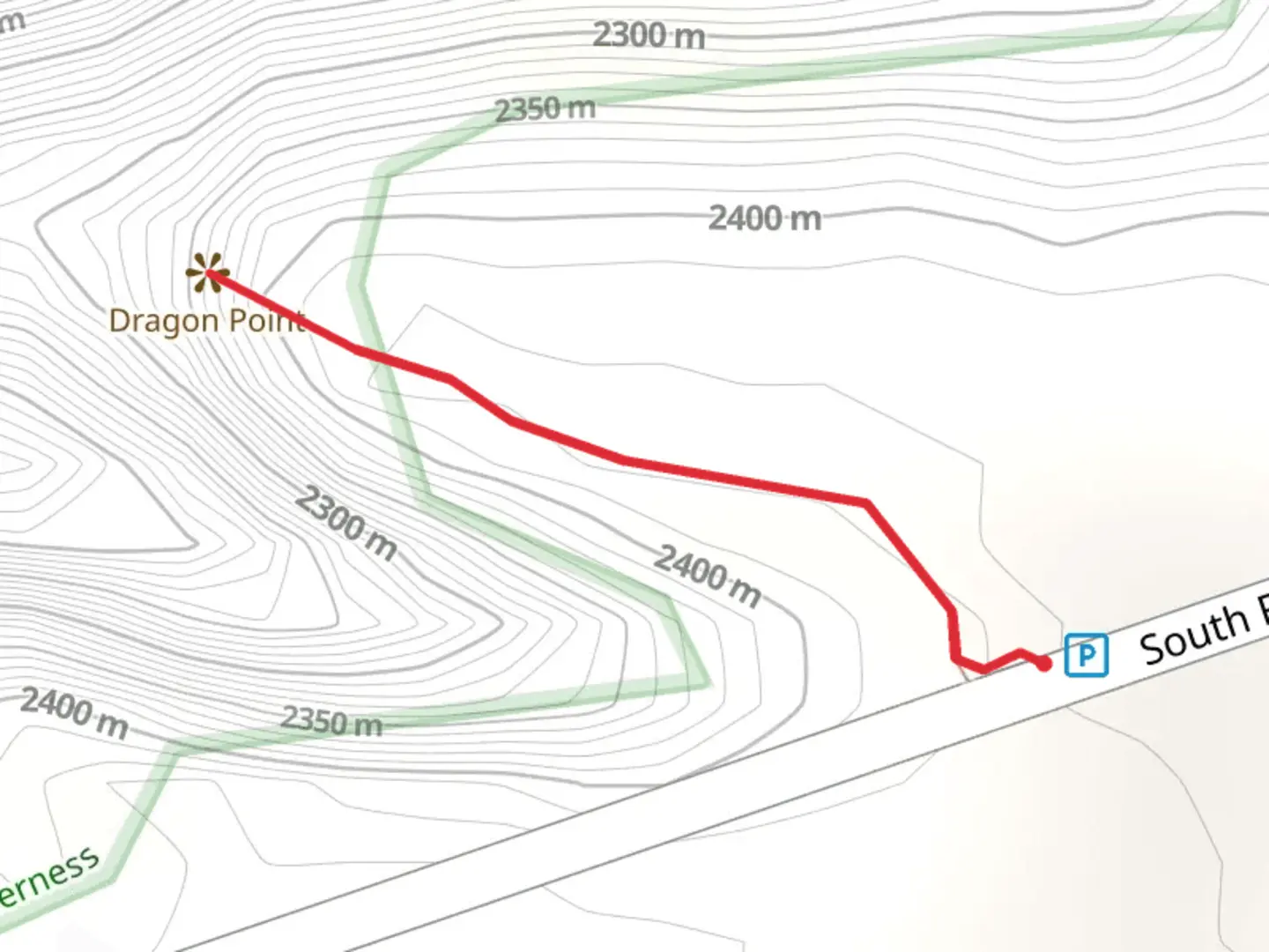 An image depicting the trail Dragon Point Trail and its surrounding area.