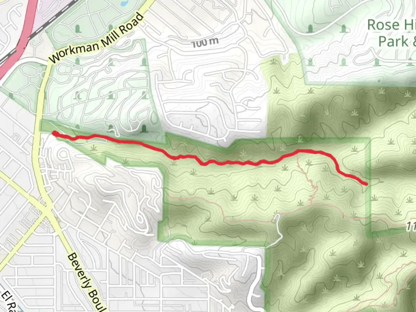 An image depicting the trail Sycamore Canyon Trail and its surrounding area.