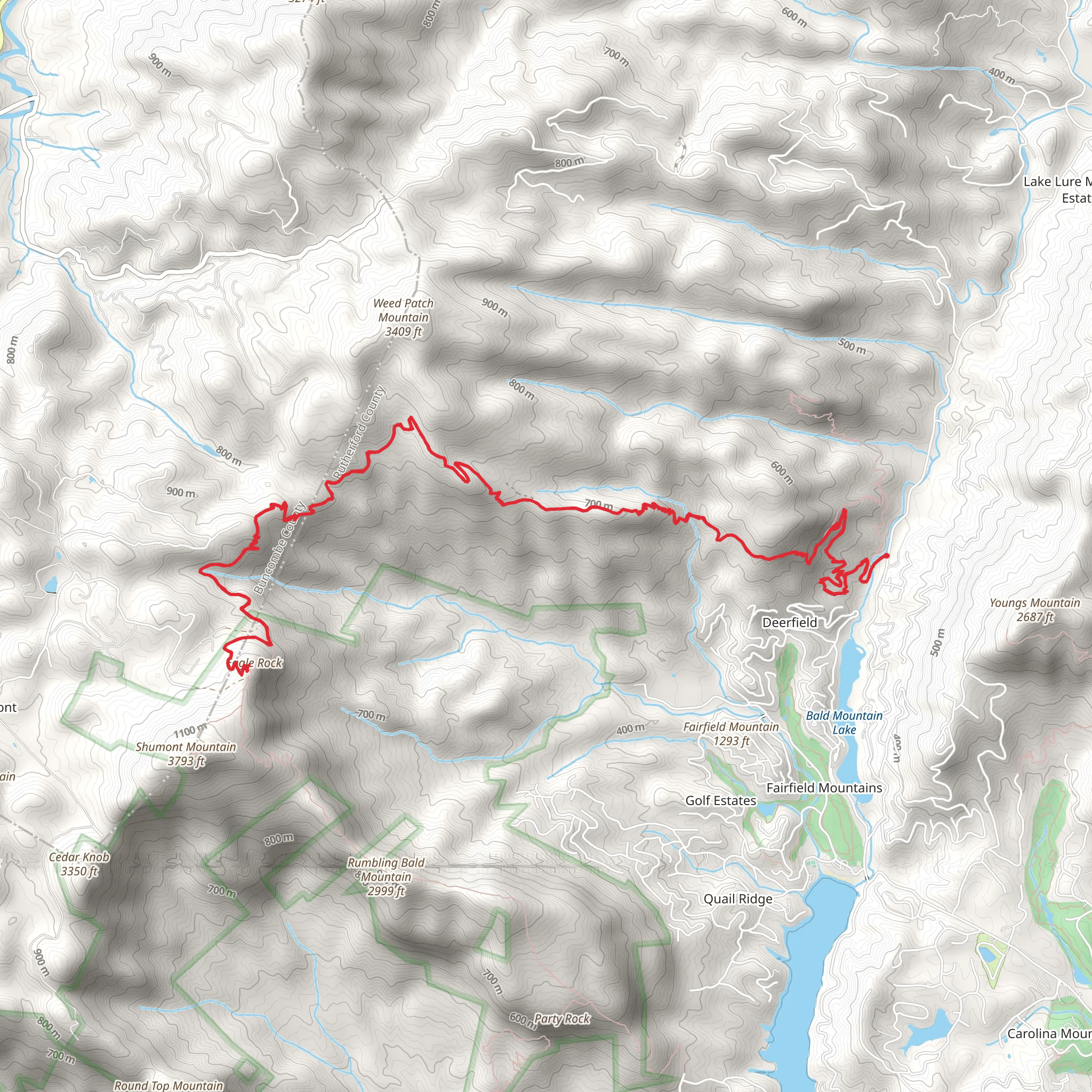 Eagle Rock via Weed Patch Mountain Trail mobile static map