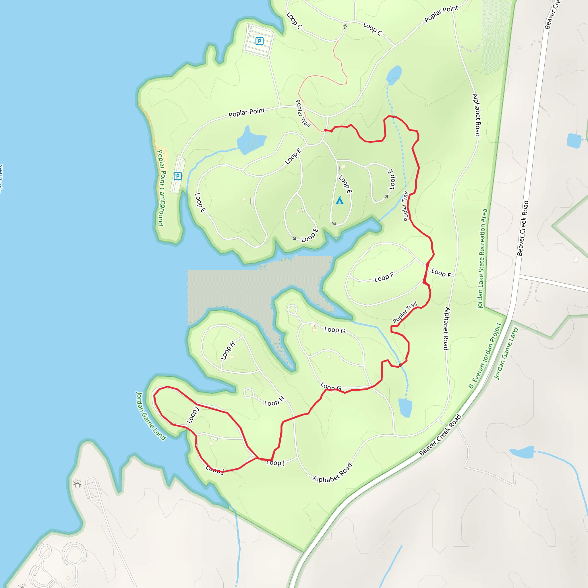 Poplar Point Trail mobile static map