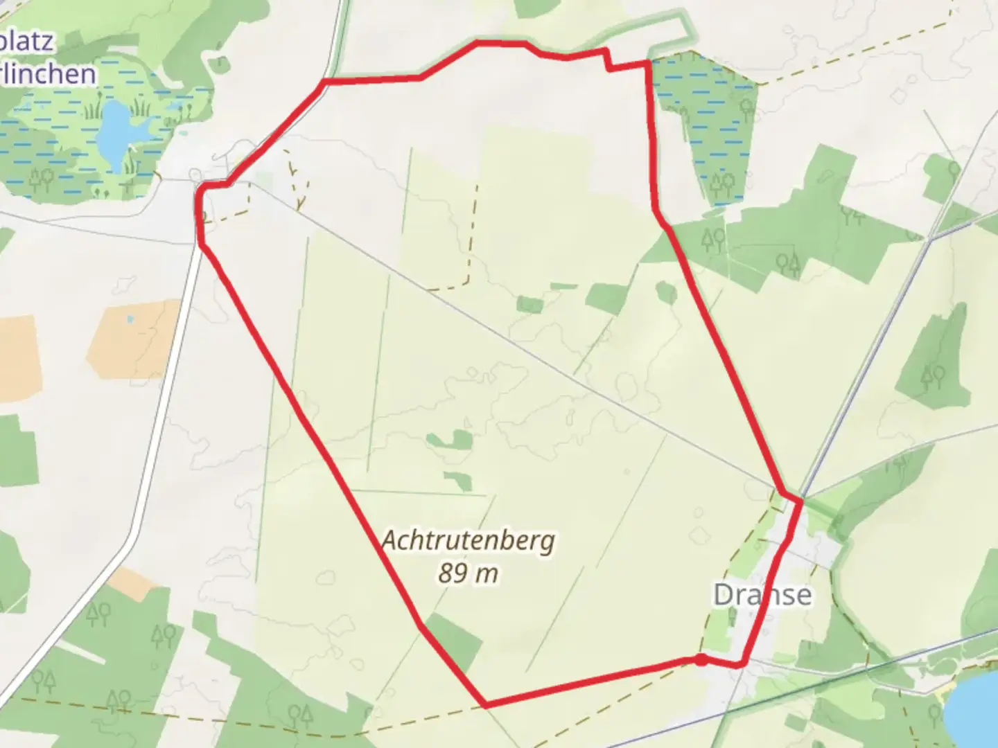 An image depicting the trail Rundweg Wiesen, Felder und Auen Loop and its surrounding area.