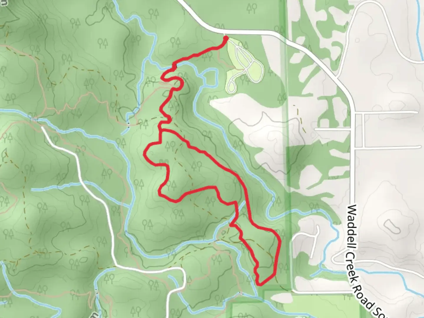 An image depicting the trail Equine Loop and its surrounding area.