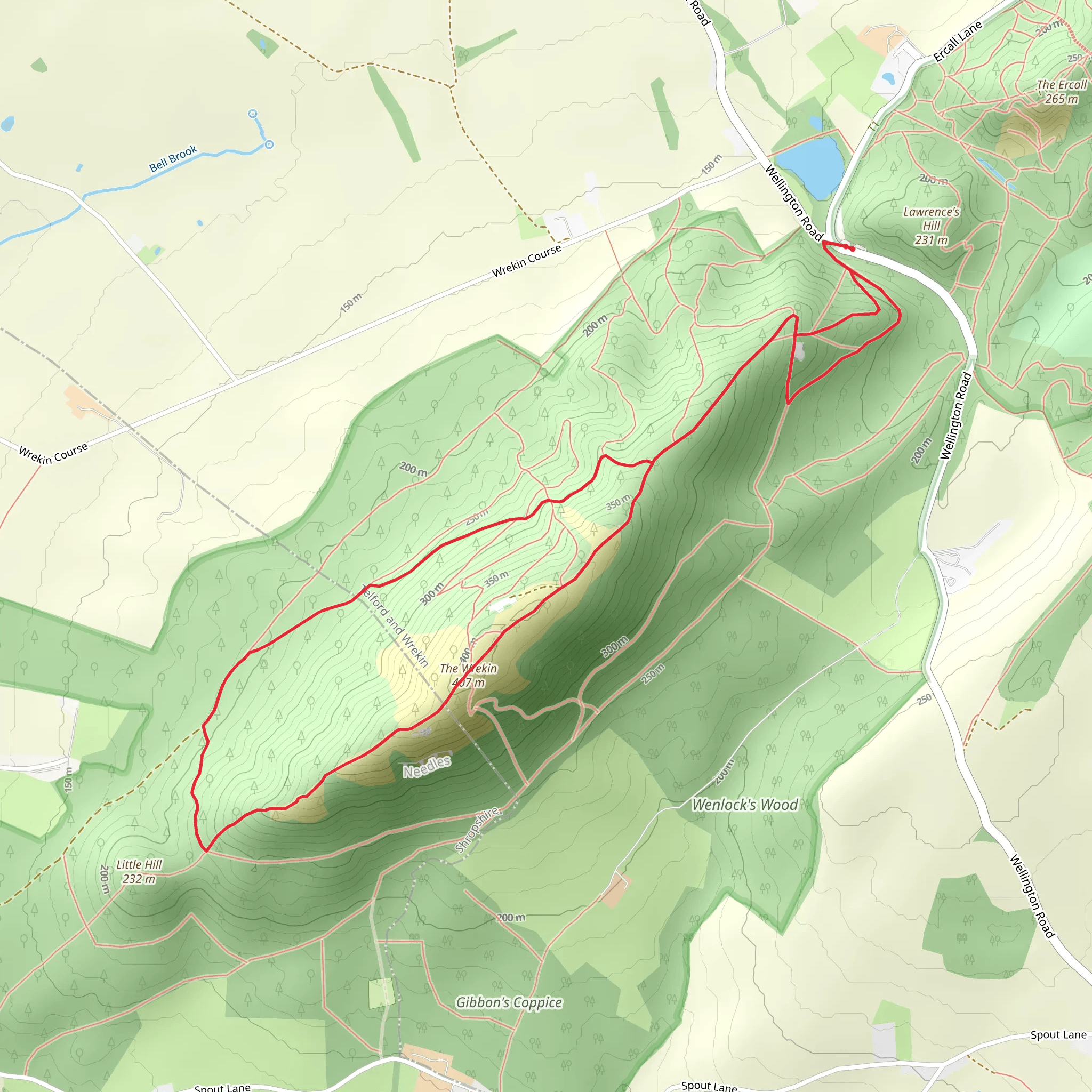 Wrekin Hill Fort and The Wrekin Loop mobile static map