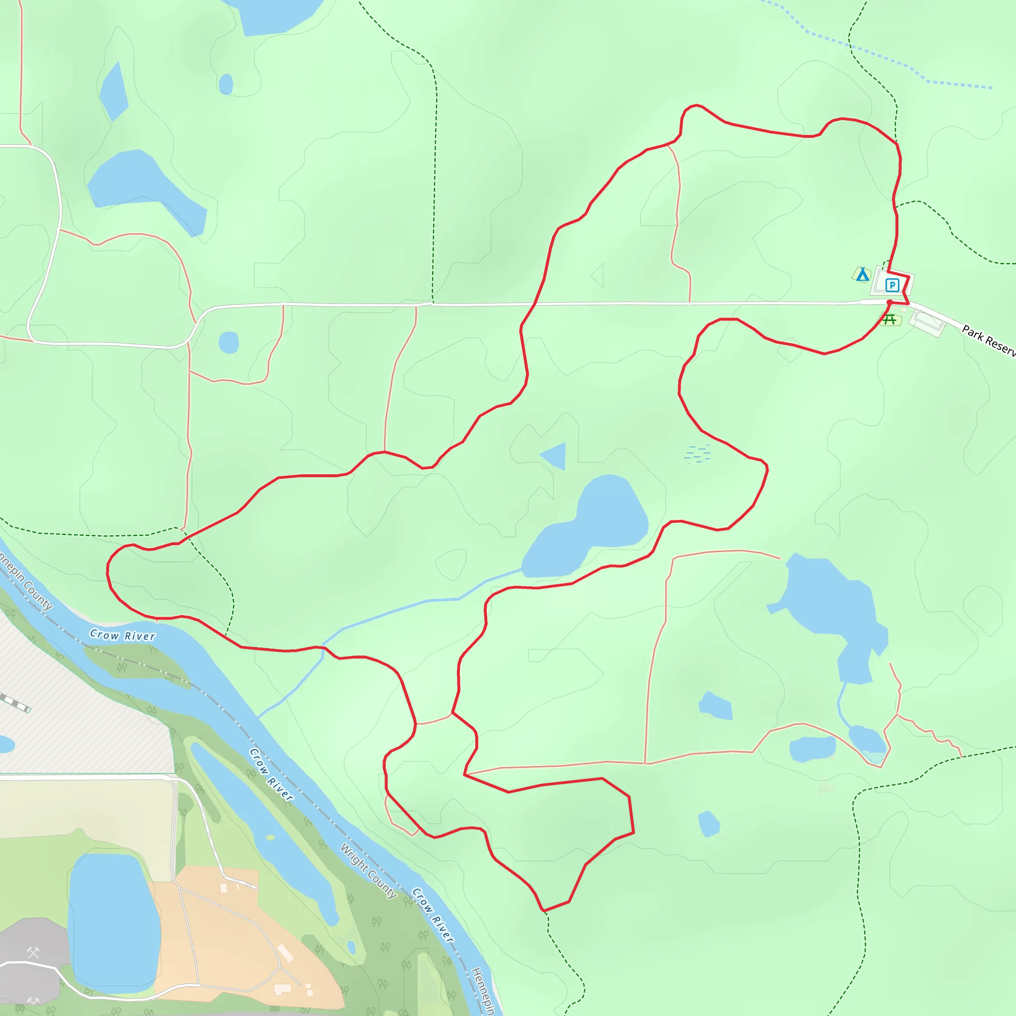 Crow-Hassan Park Reserve Loop - South mobile static map